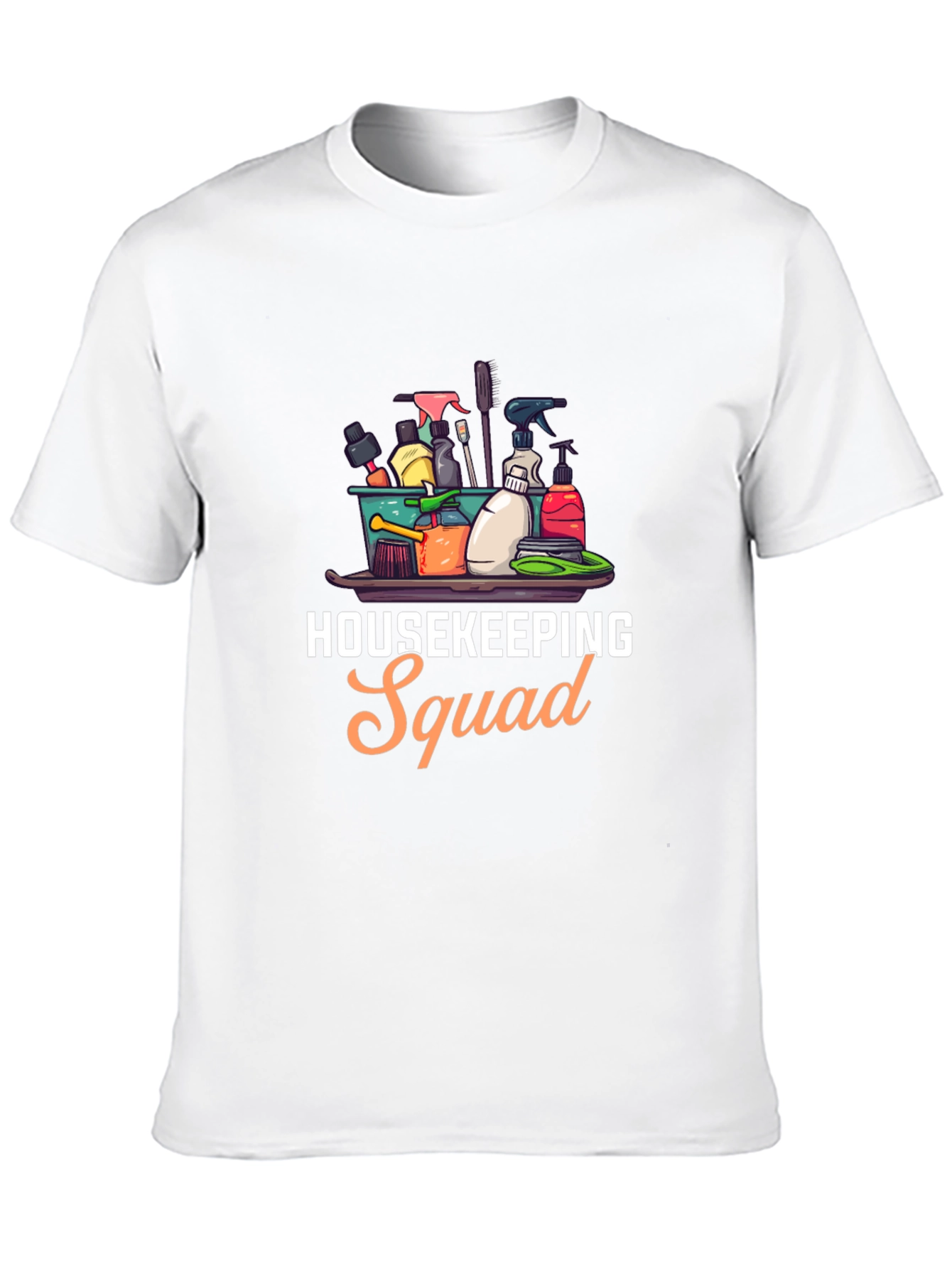 Housekeeping Squad Graphic Black T-Shirt