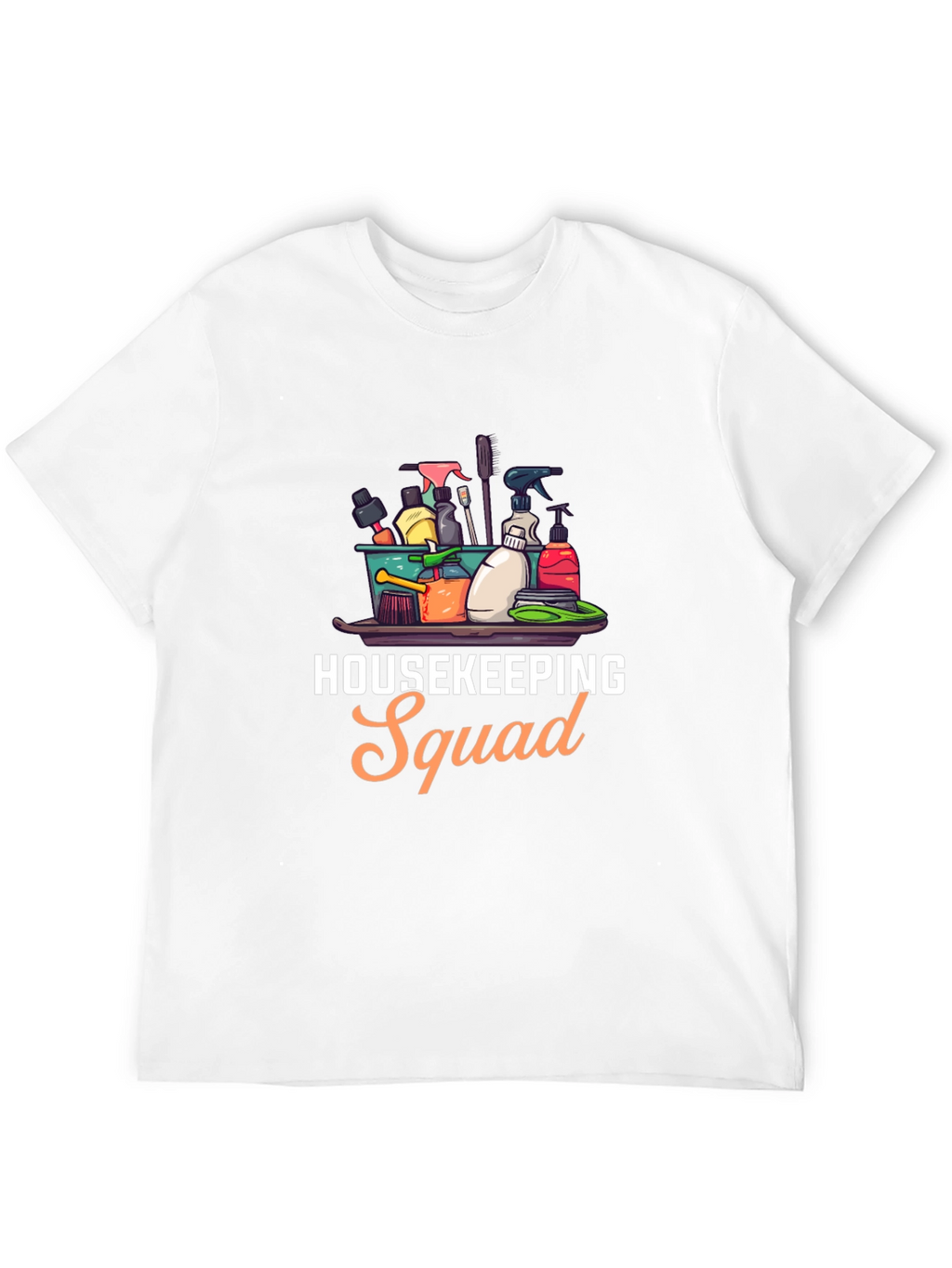 Housekeeping Squad Graphic Black T-Shirt