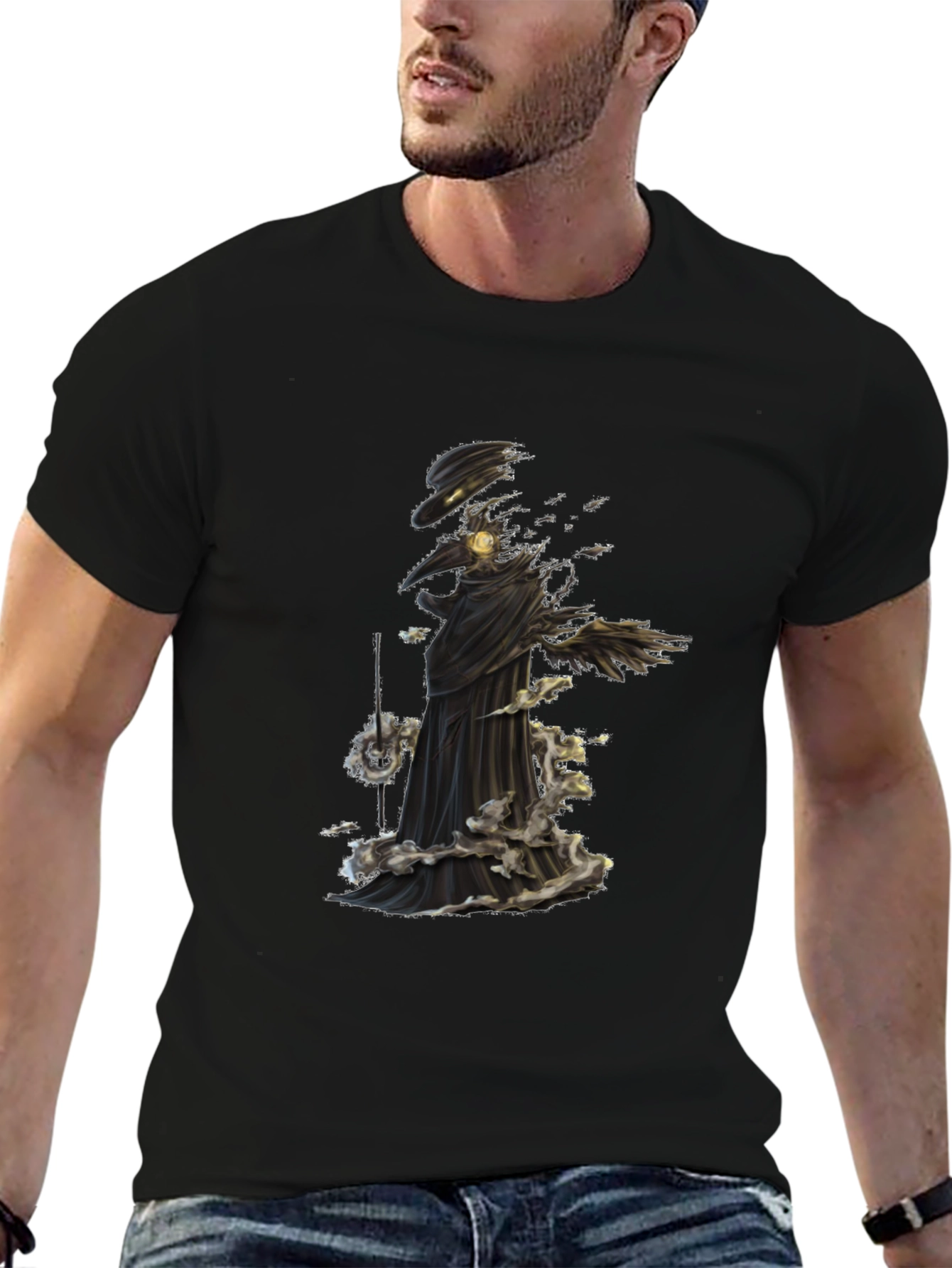 Plague Doctor Graphic Tee - Dark Humor Fashion