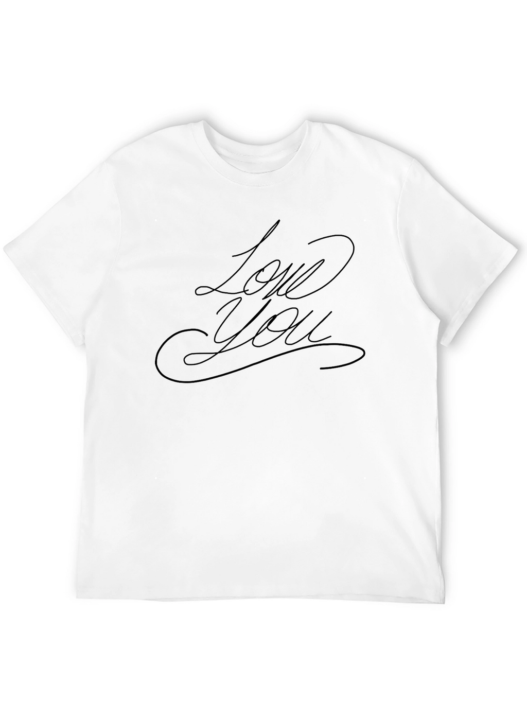 Love You Script Black T-Shirt