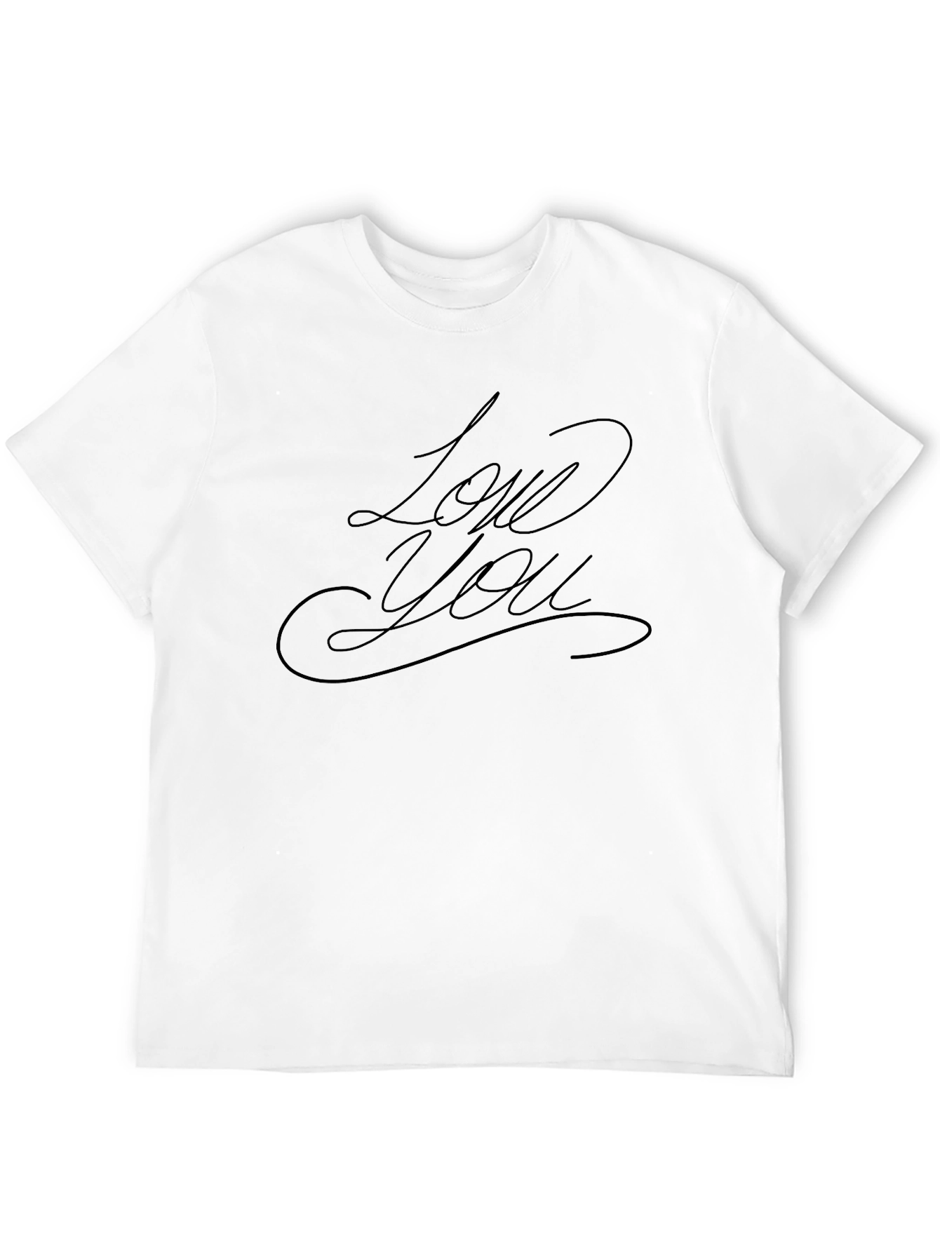 Love You Script Black T-Shirt