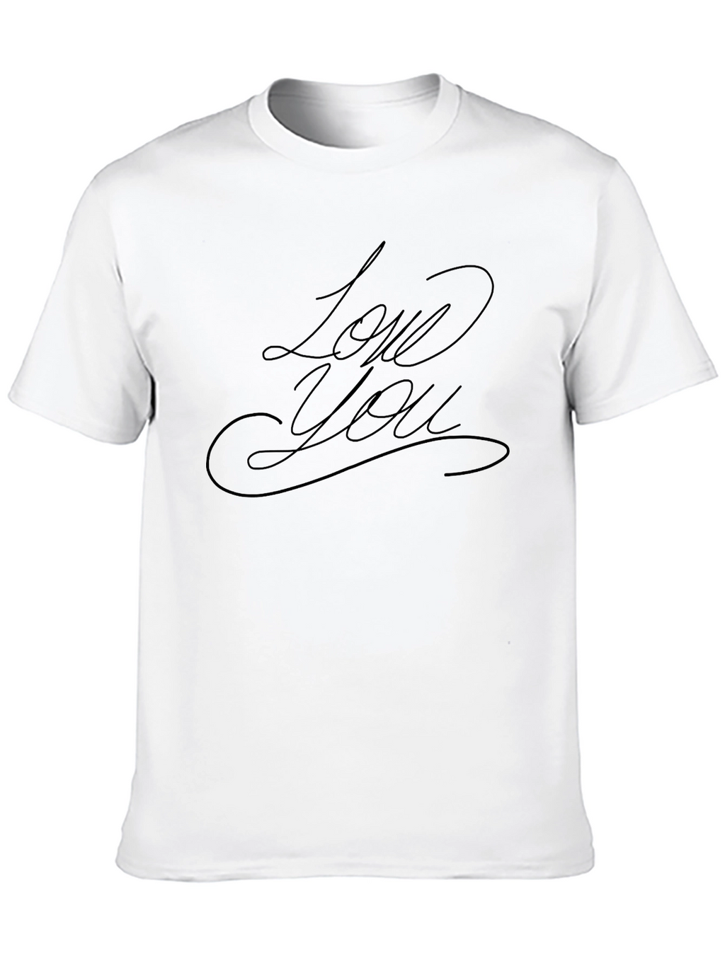 Love You Script Black T-Shirt