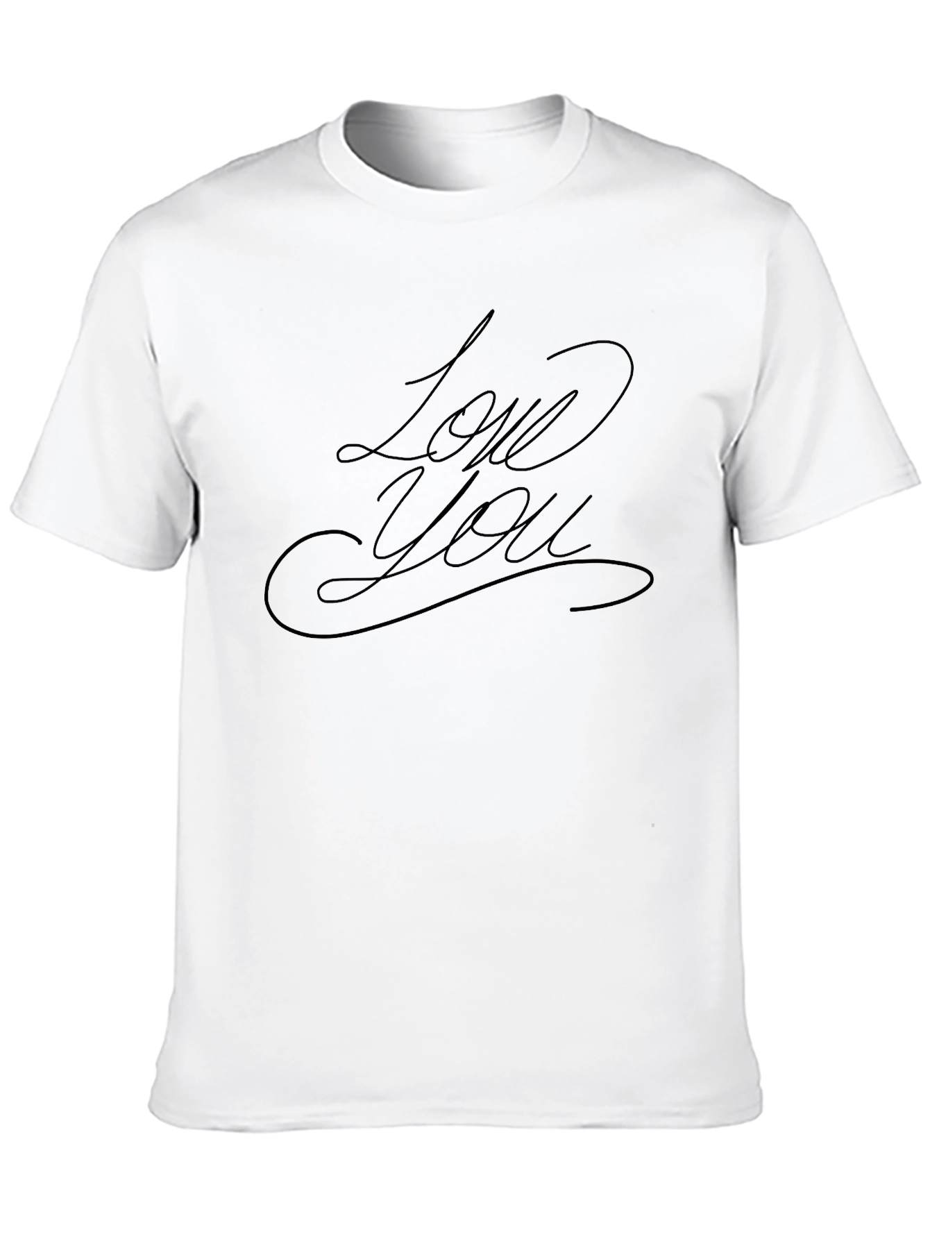 Love You Script Black T-Shirt