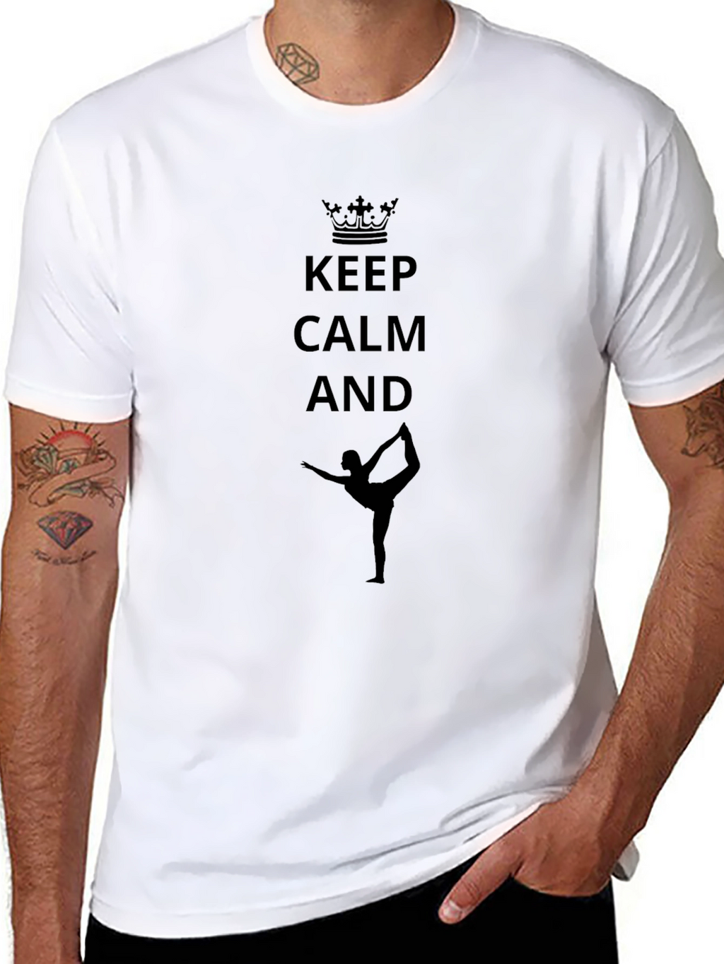 Keep Calm Yoga Black T-Shirt