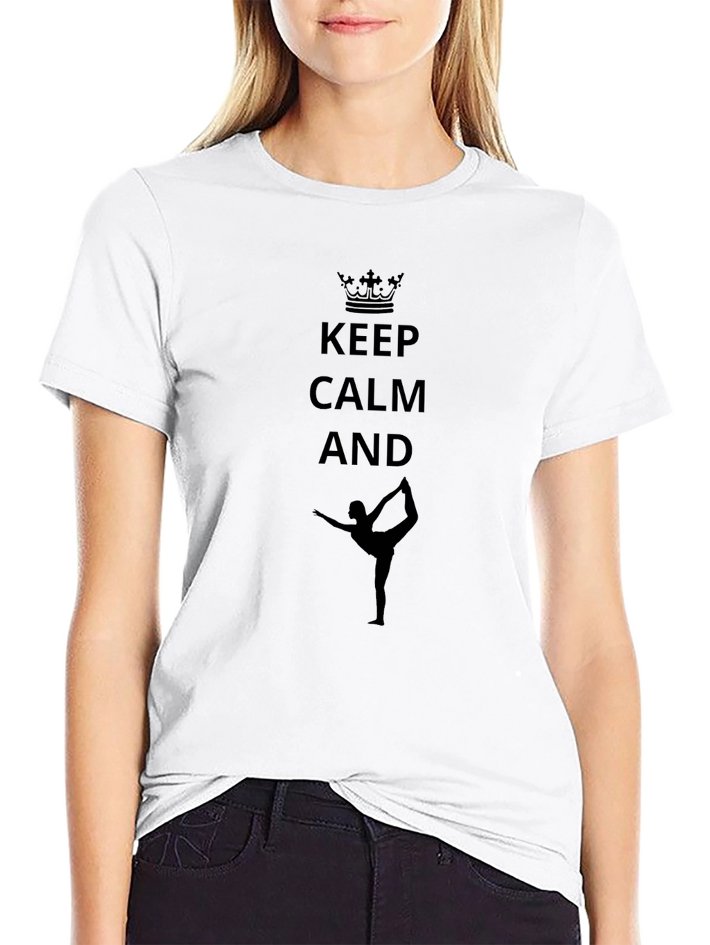 Keep Calm Yoga Black T-Shirt