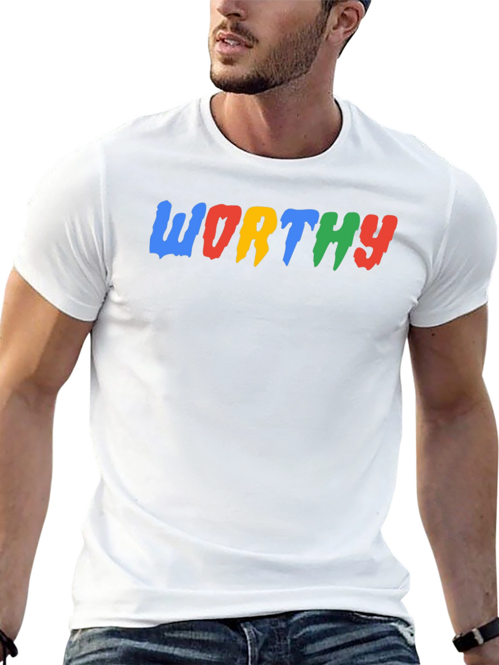 Worthy Graphic Print Black T-Shirt