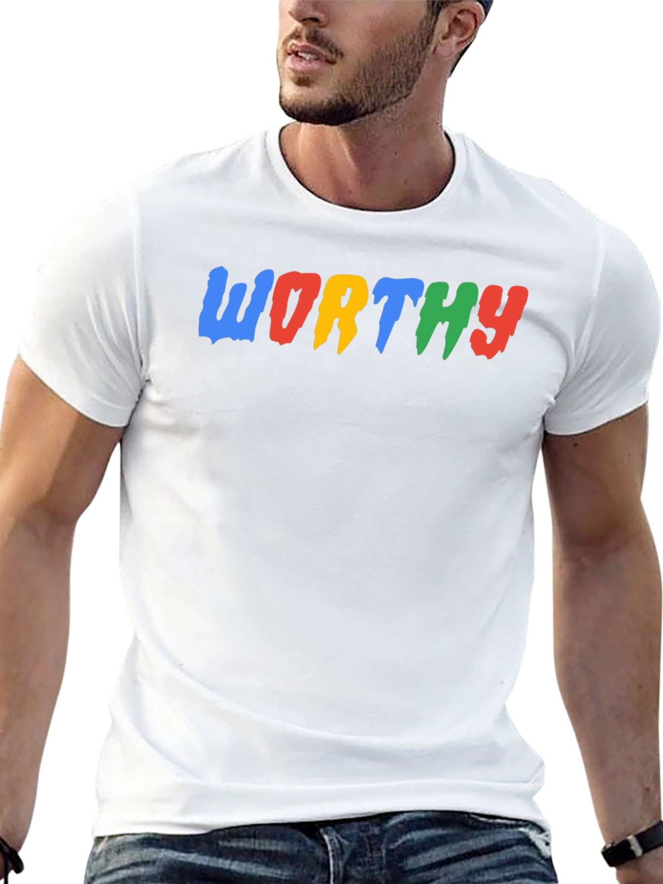 Worthy Graphic Print Black T-Shirt