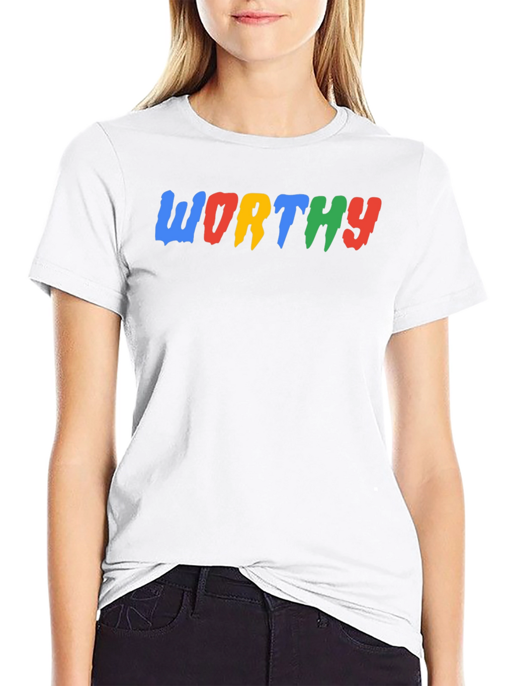 Worthy Graphic Print Black T-Shirt