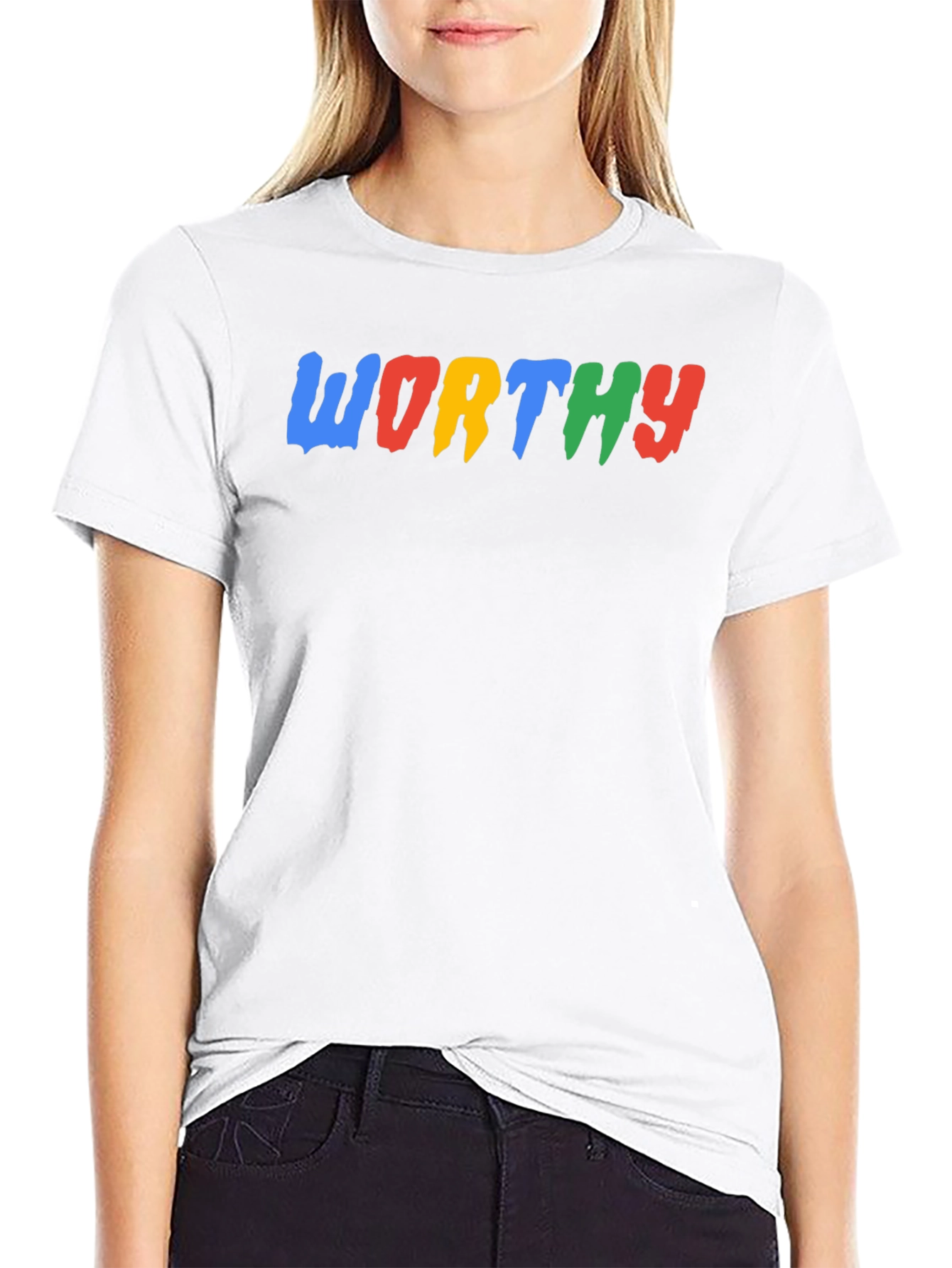 Worthy Graphic Print Black T-Shirt