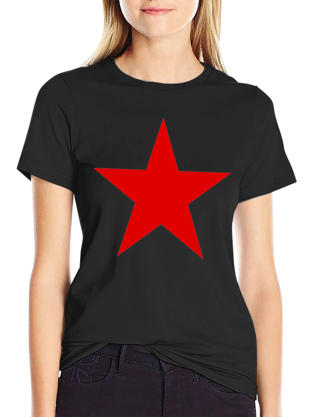 Red Star Black T-Shirt - Classic Style