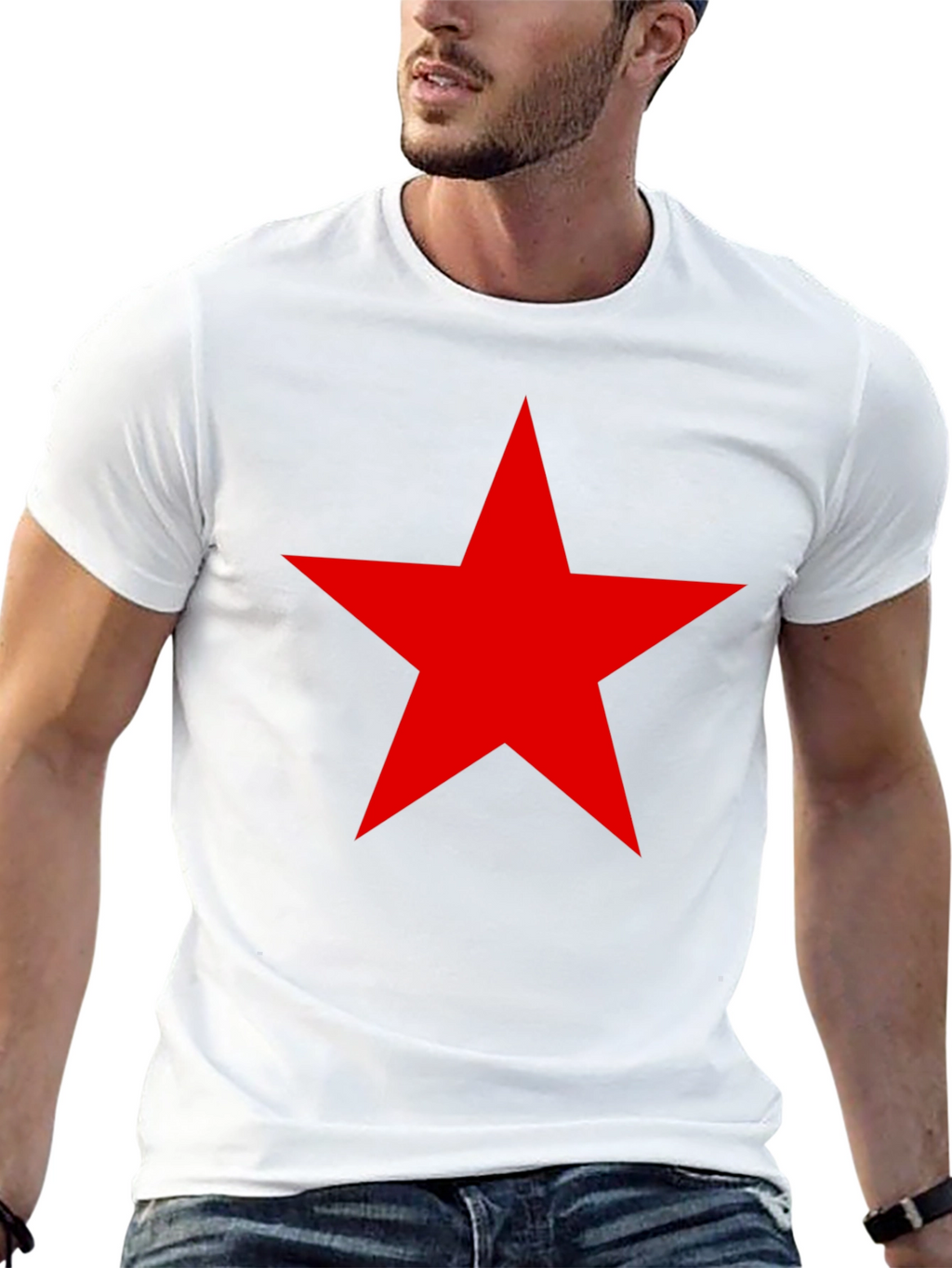 Red Star Black T-Shirt - Classic Style