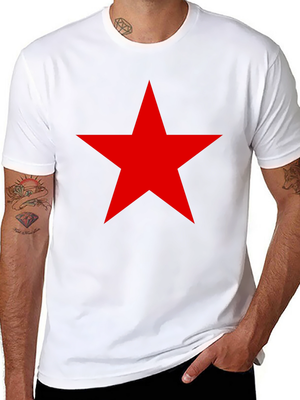 Red Star Black T-Shirt - Classic Style