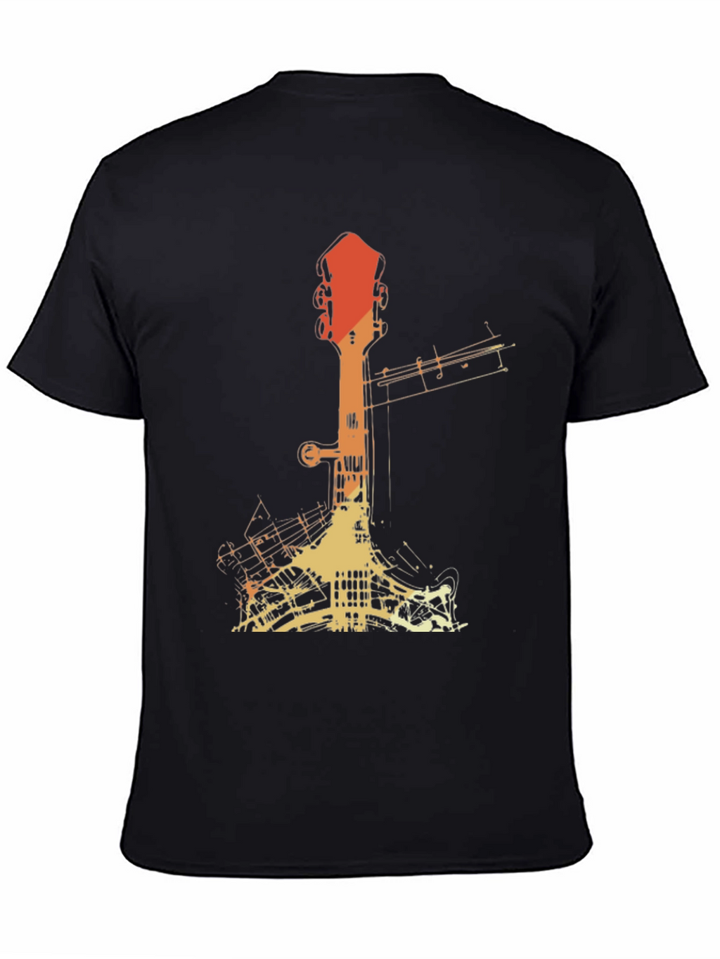 Retro Guitar Silhouette Graphic Tee