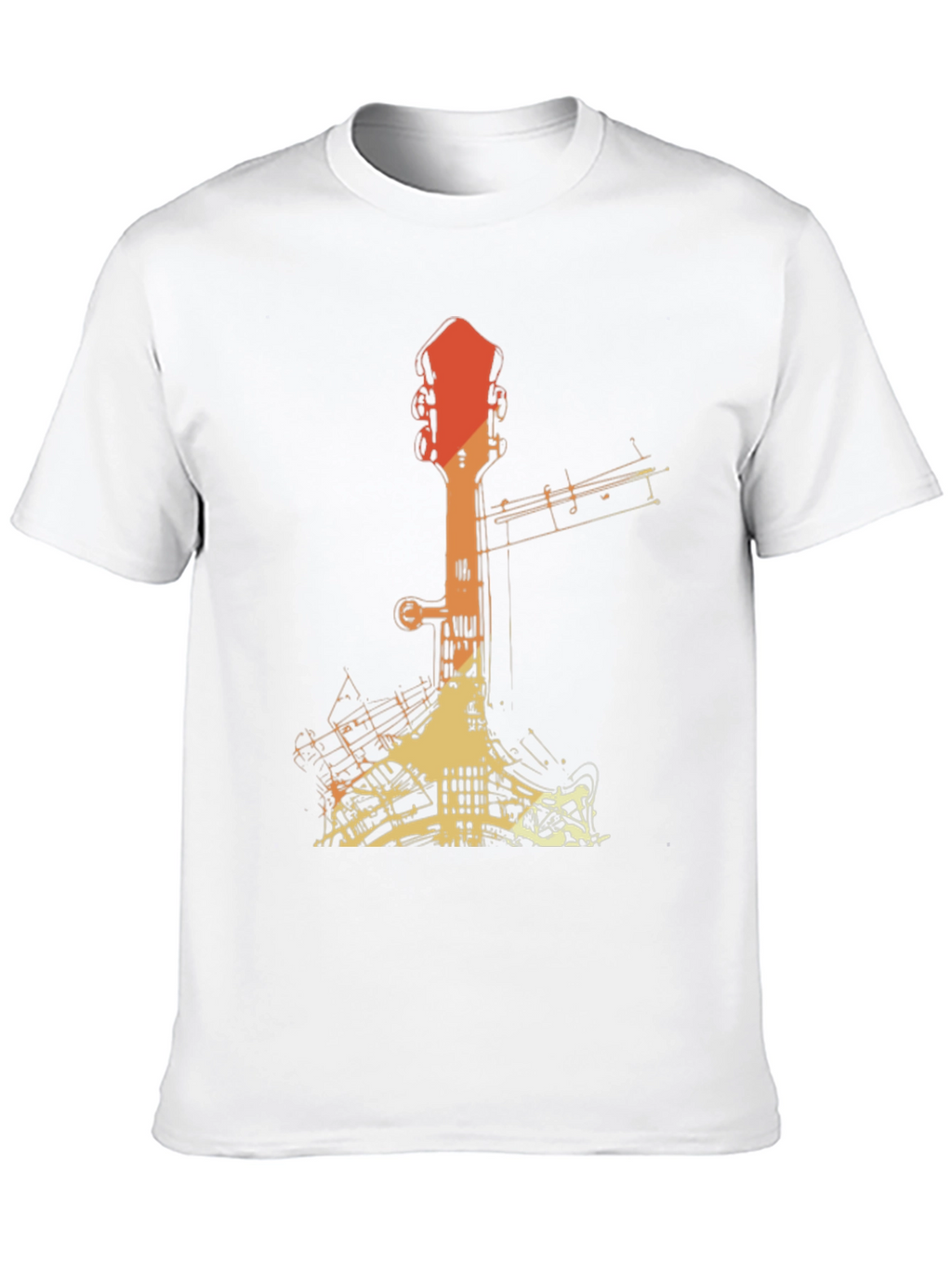 Retro Guitar Silhouette Graphic Tee