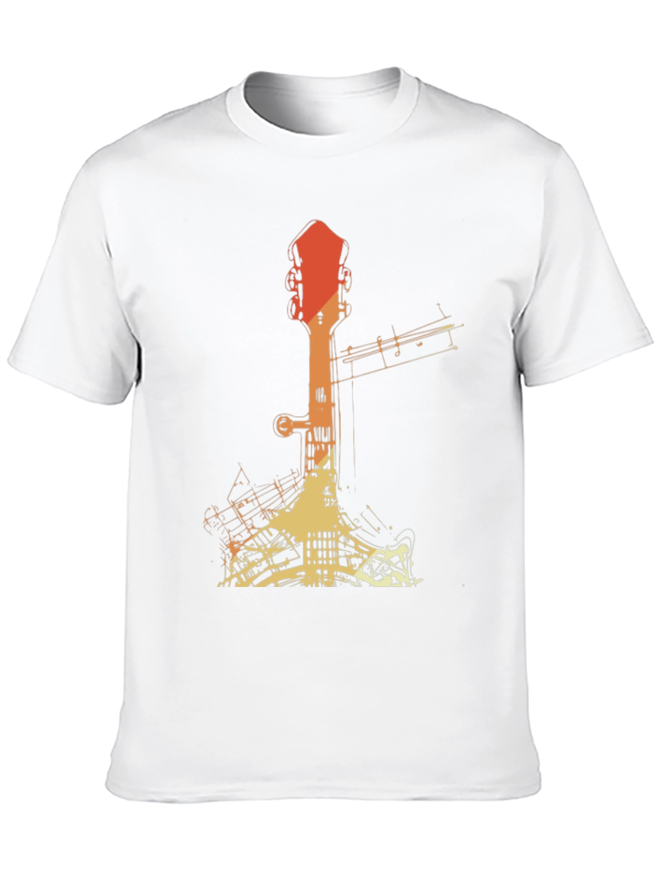 Retro Guitar Silhouette Graphic Tee