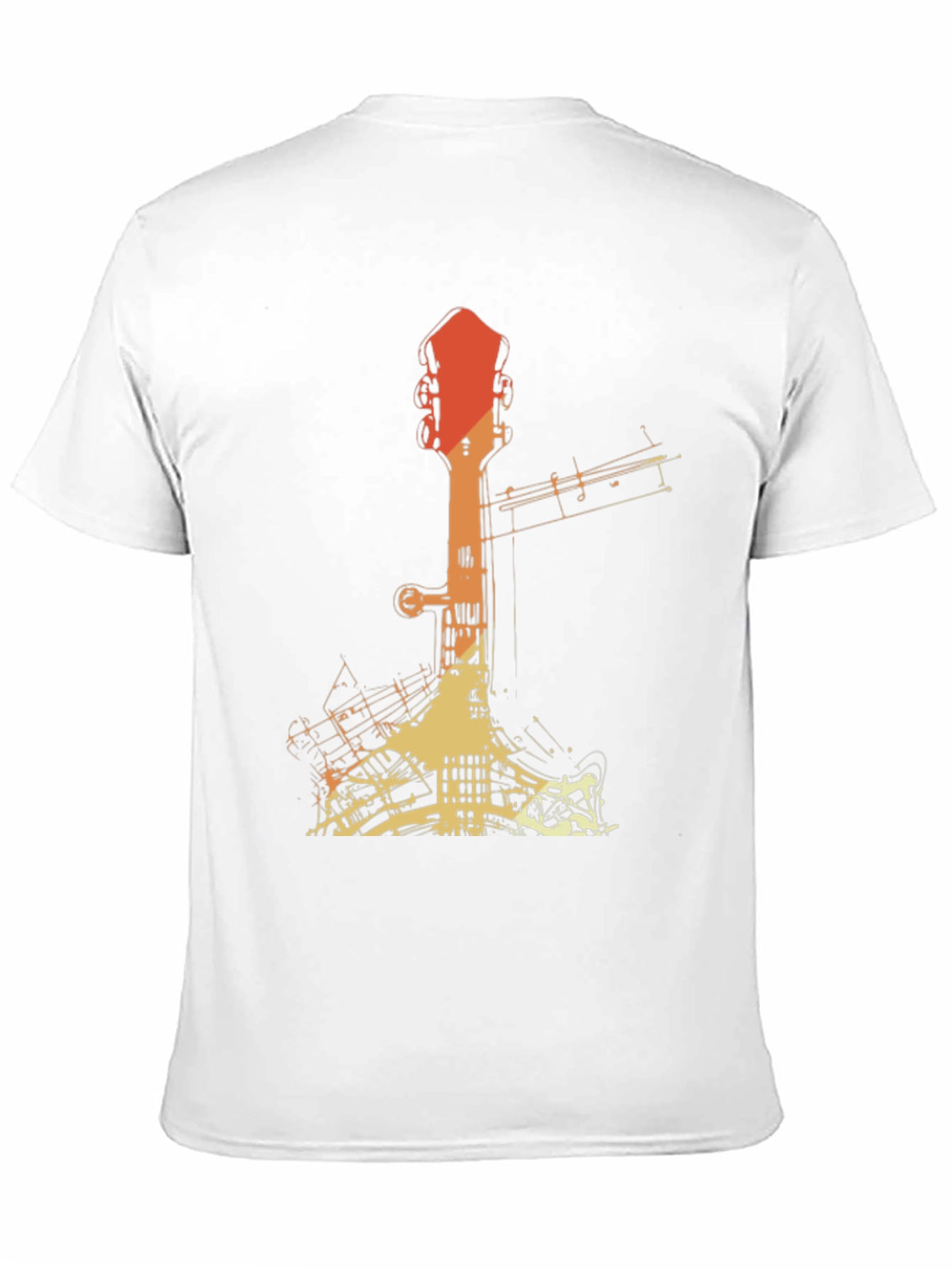 Retro Guitar Silhouette Graphic Tee