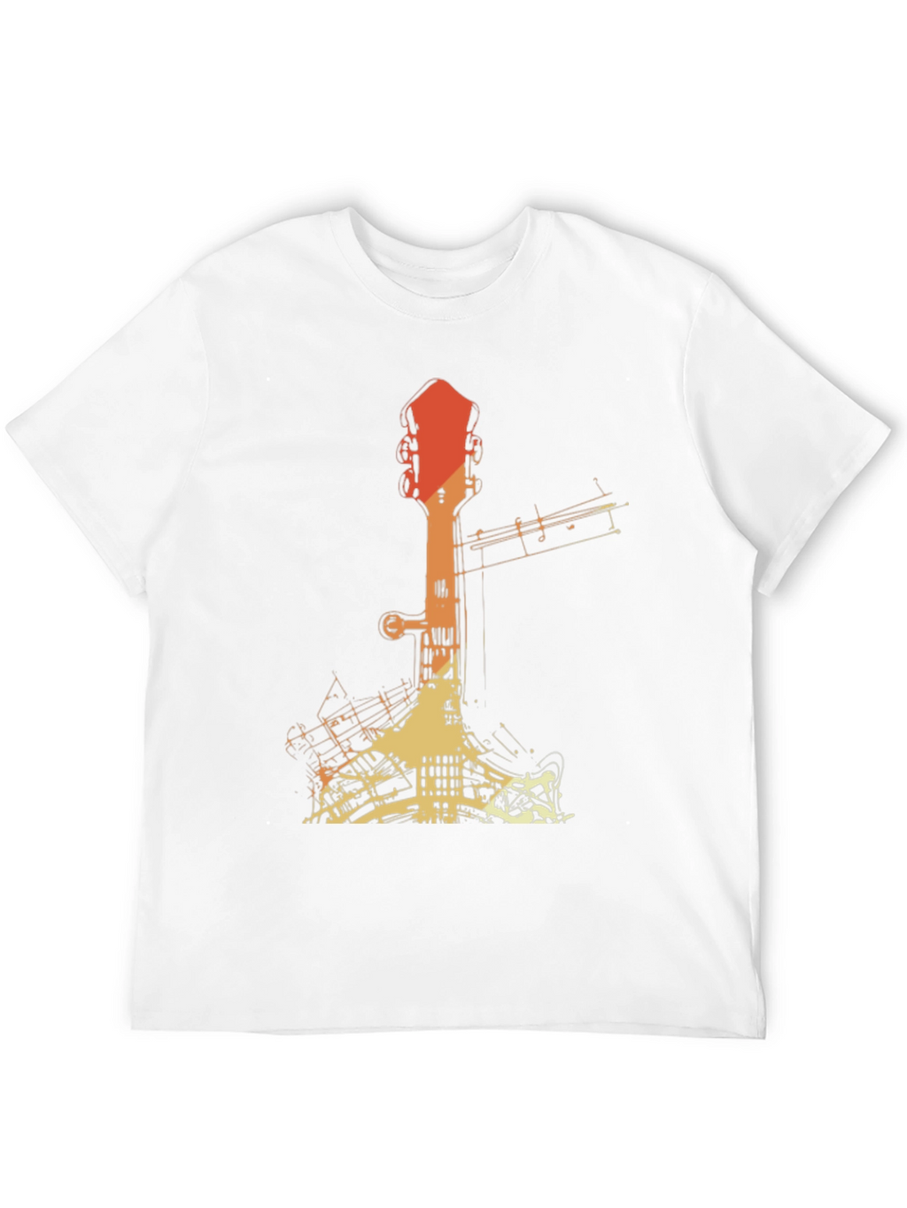 Retro Guitar Silhouette Graphic Tee
