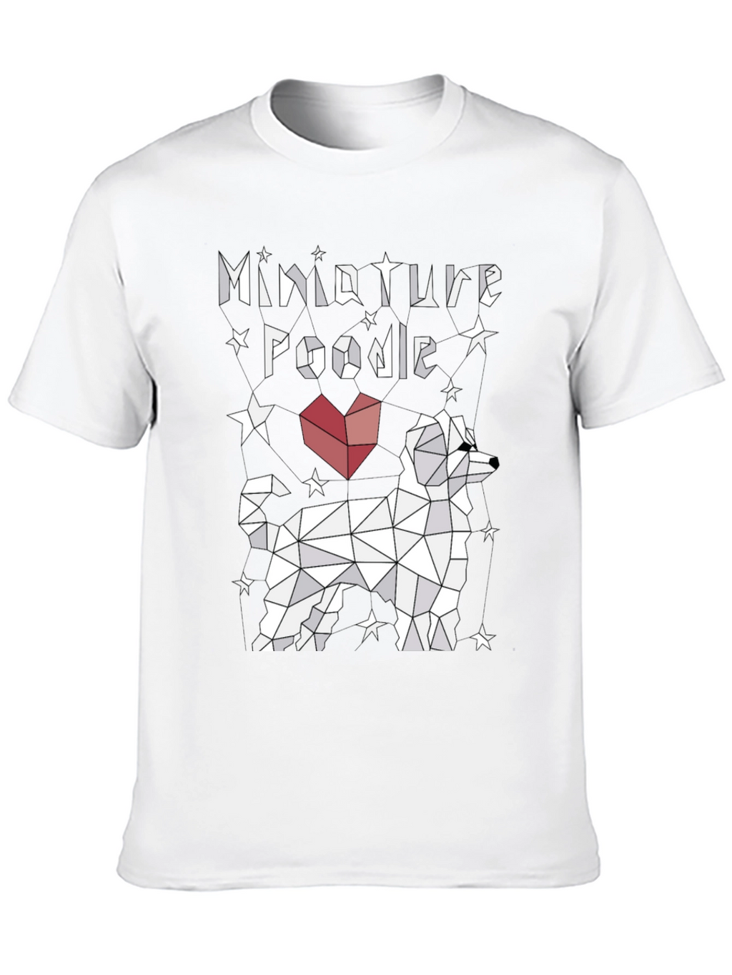 Miniature Poodle Geometric Design Tee