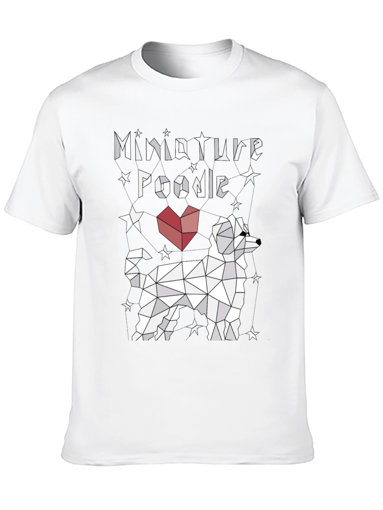 Miniature Poodle Geometric Design Tee