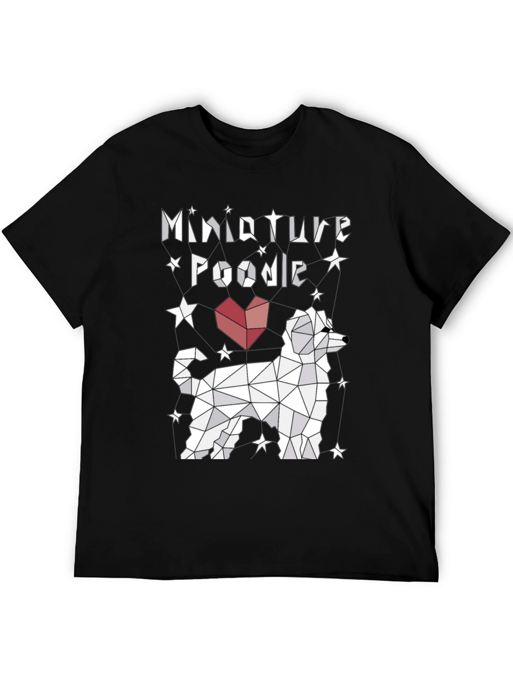 Miniature Poodle Geometric Design Tee