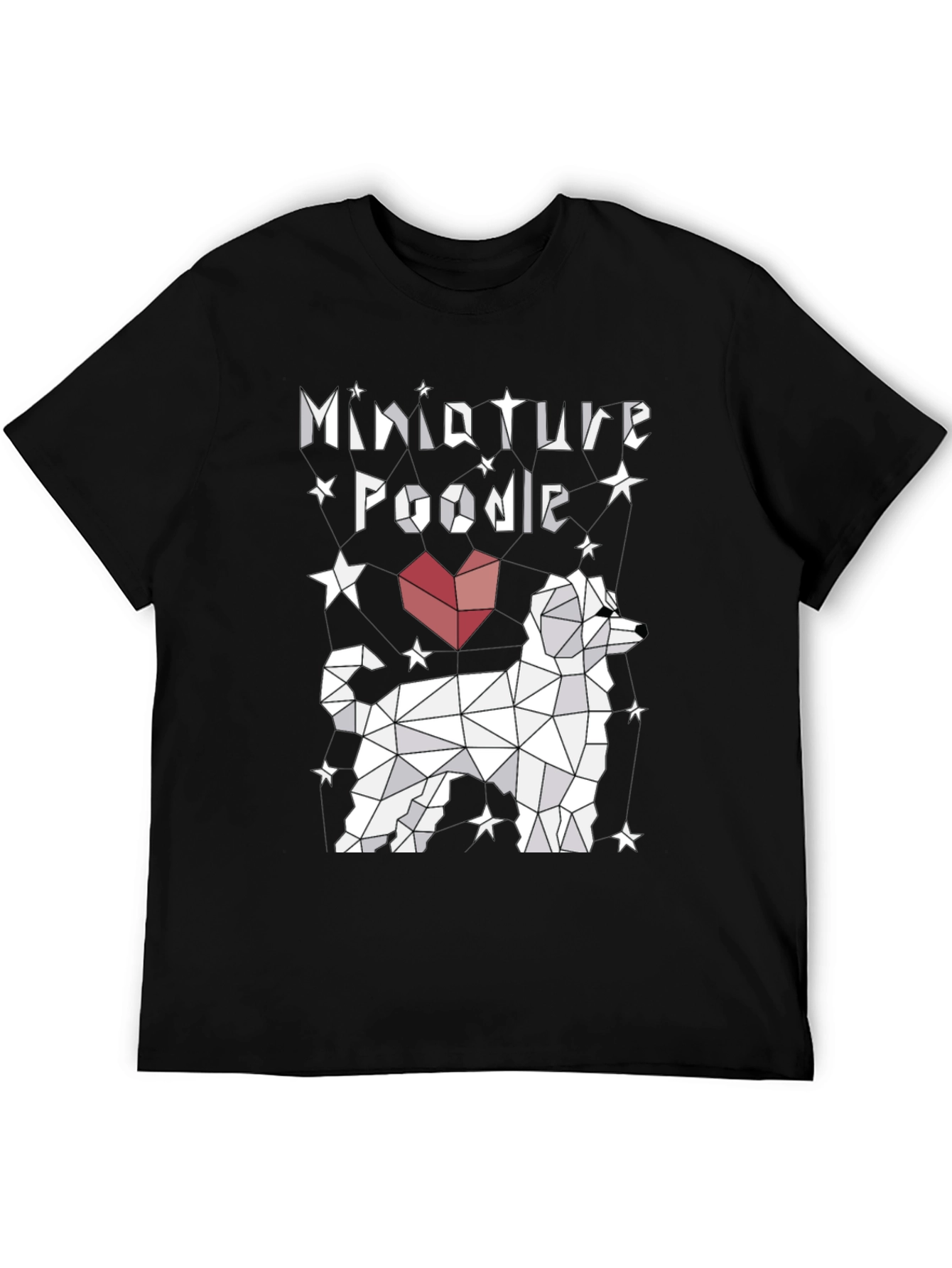 Miniature Poodle Geometric Design Tee