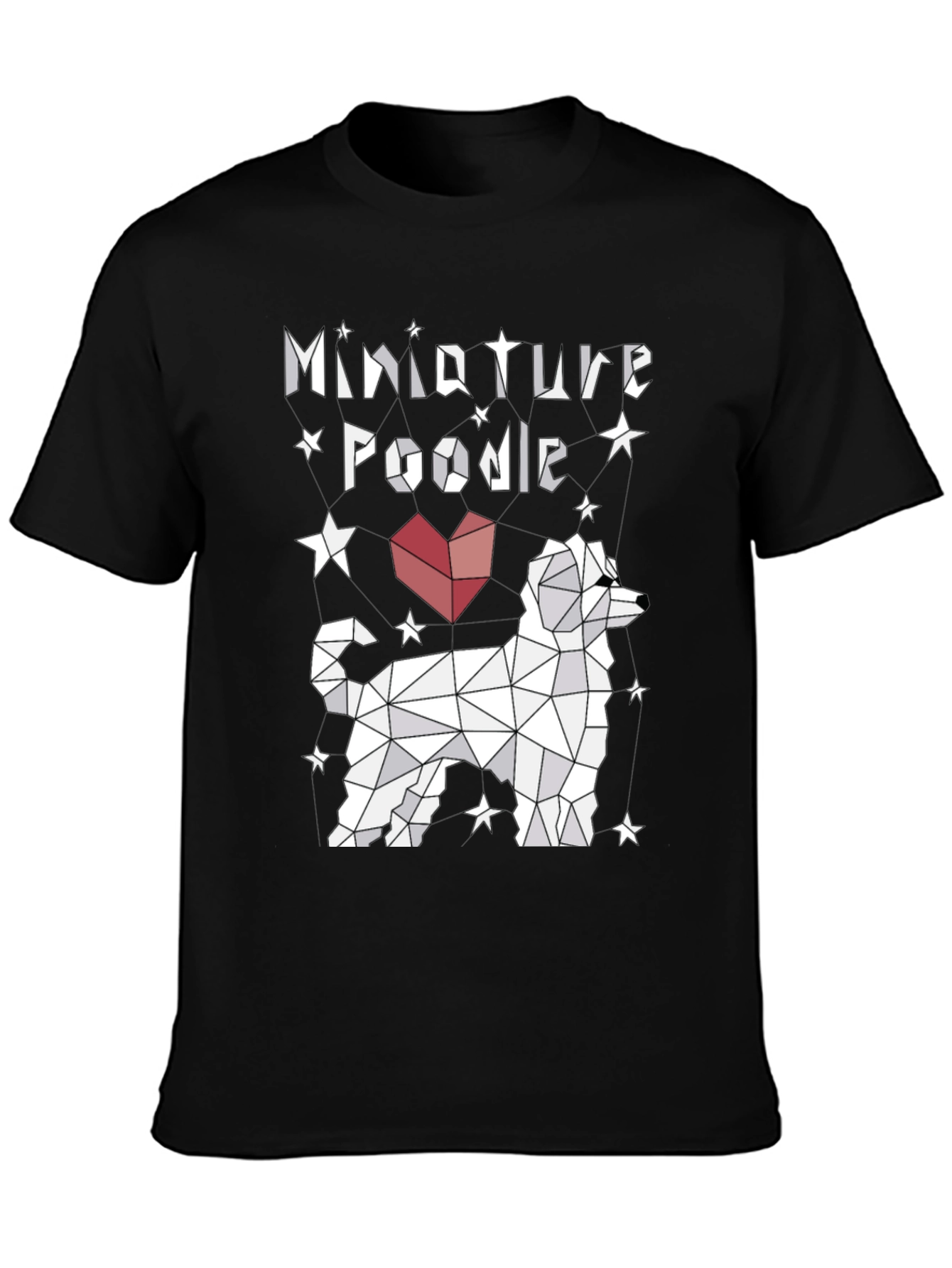Miniature Poodle Geometric Design Tee