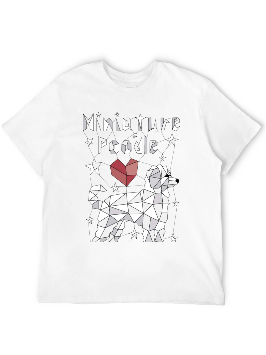 Miniature Poodle Geometric Design Tee