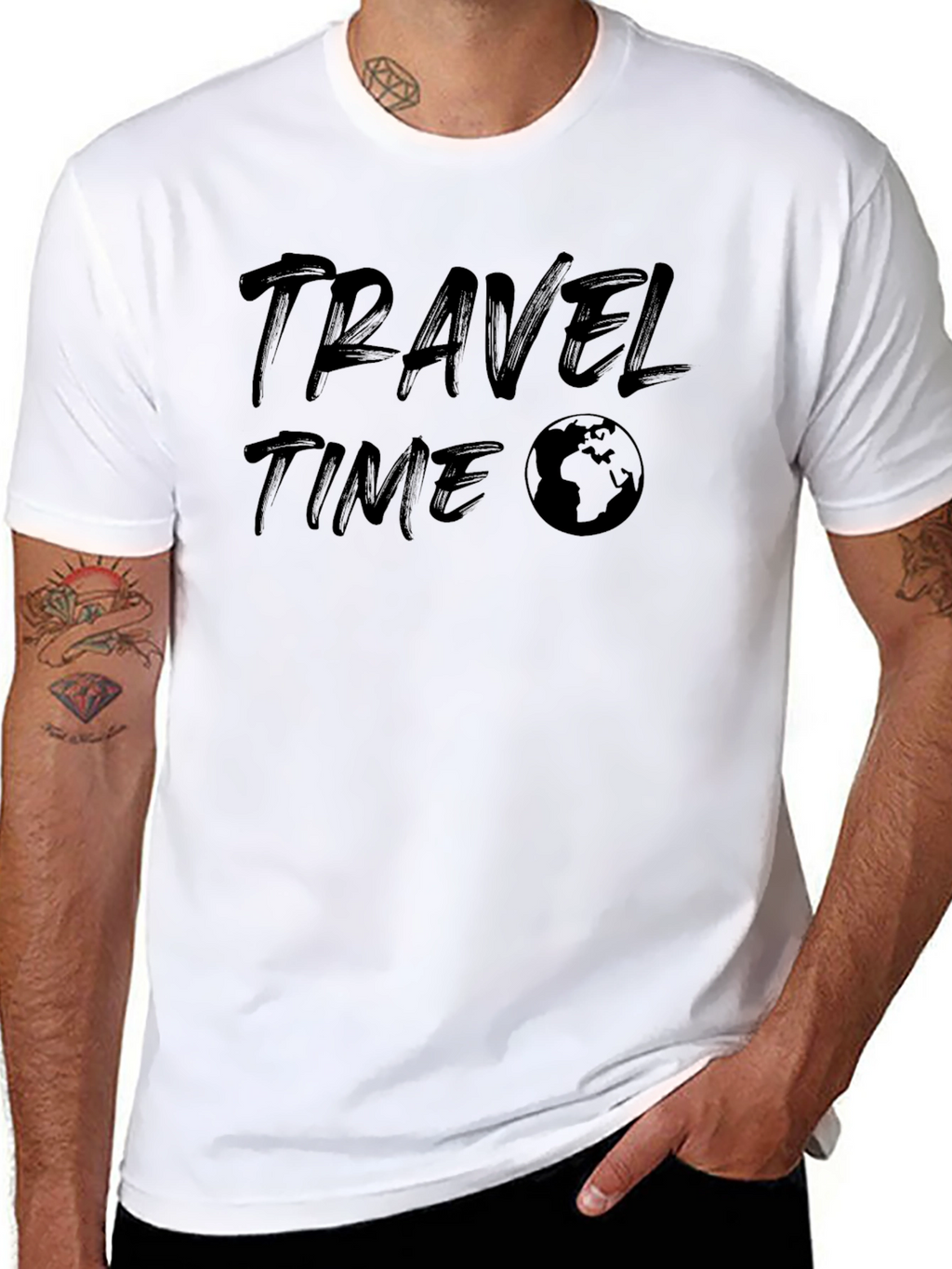 Travel Time Globe Graphic T-Shirt