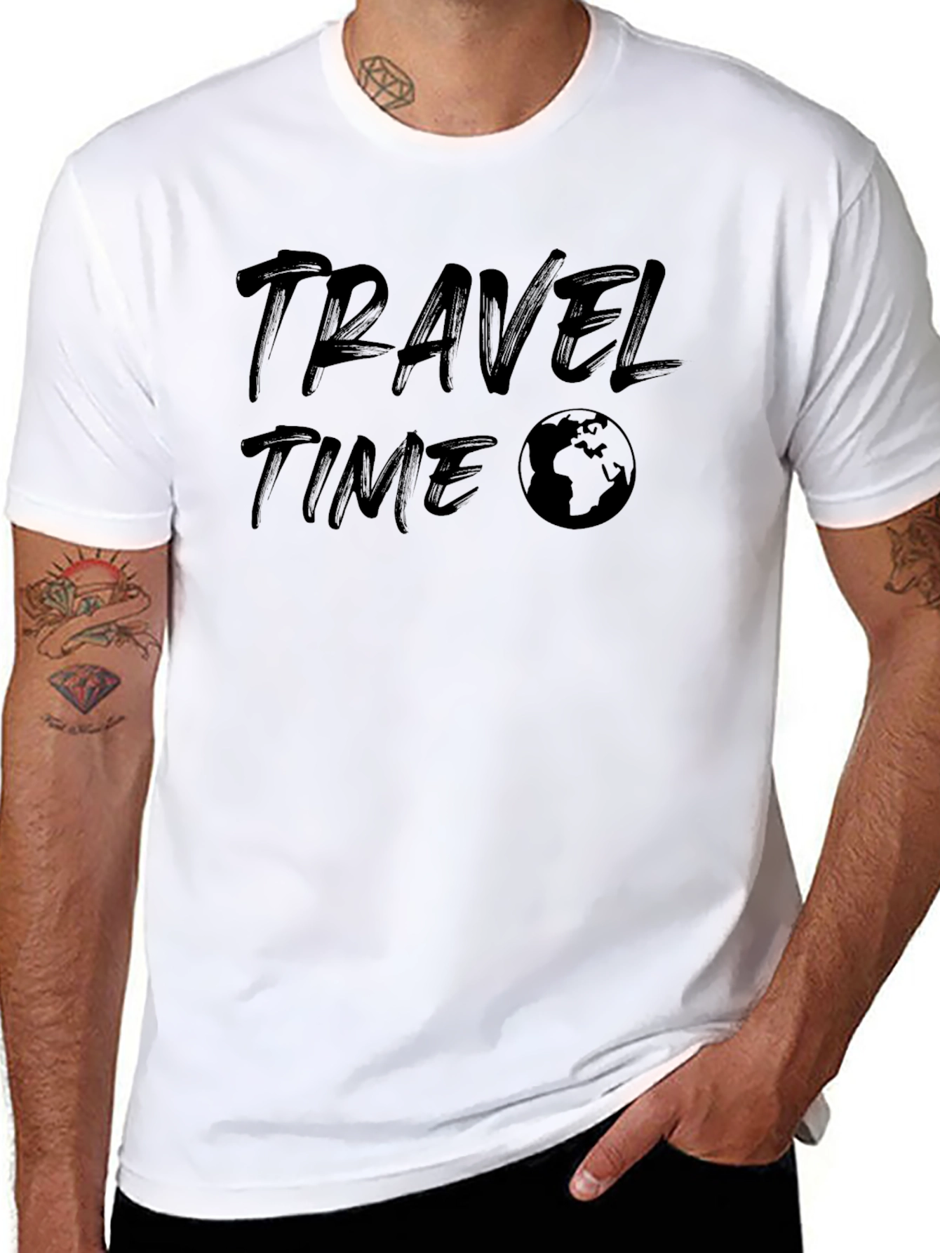 Travel Time Globe Graphic T-Shirt