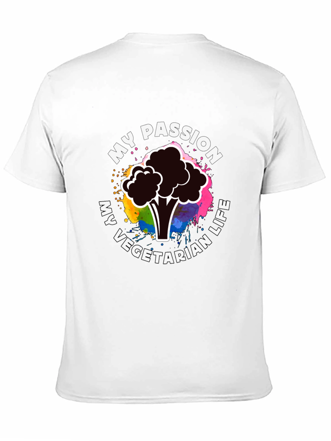 Vegetarian Passion T-Shirt - Colorful Broccoli Design