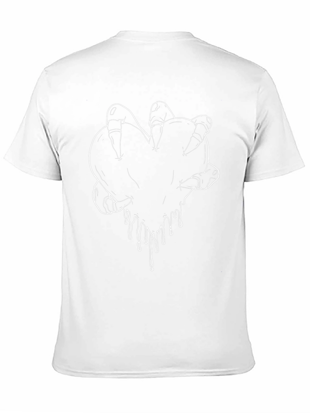 Heart Claw Graphic Tee - Black Cotton Shirt