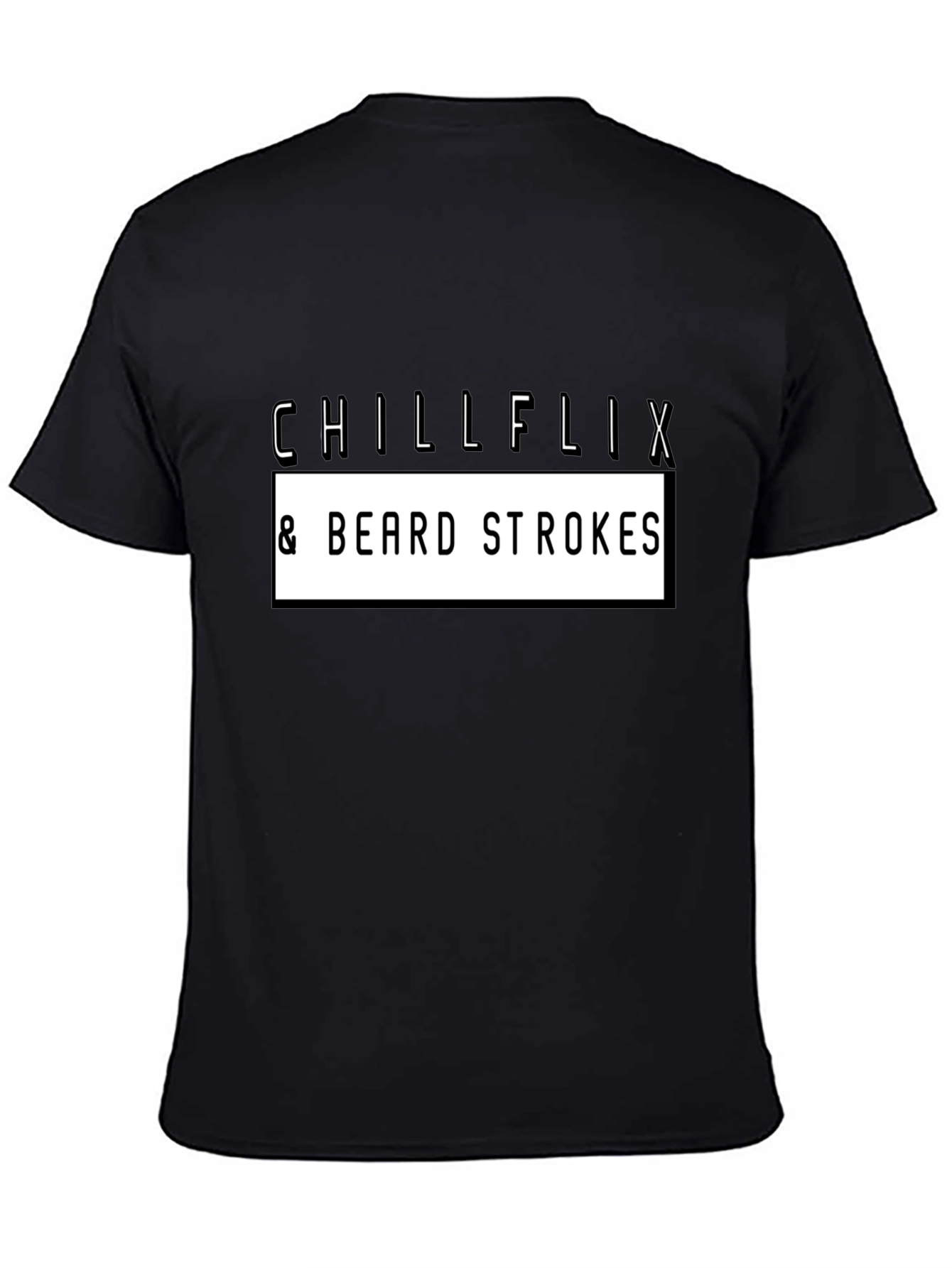 Chillflix & Beard Strokes Graphic Tee - Black