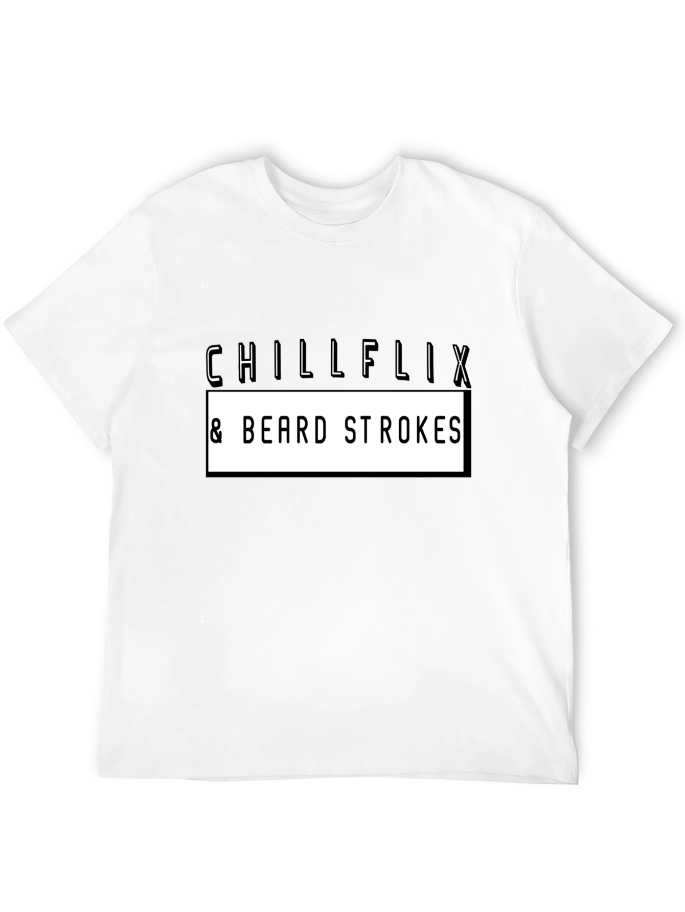 Chillflix & Beard Strokes Graphic Tee - Black