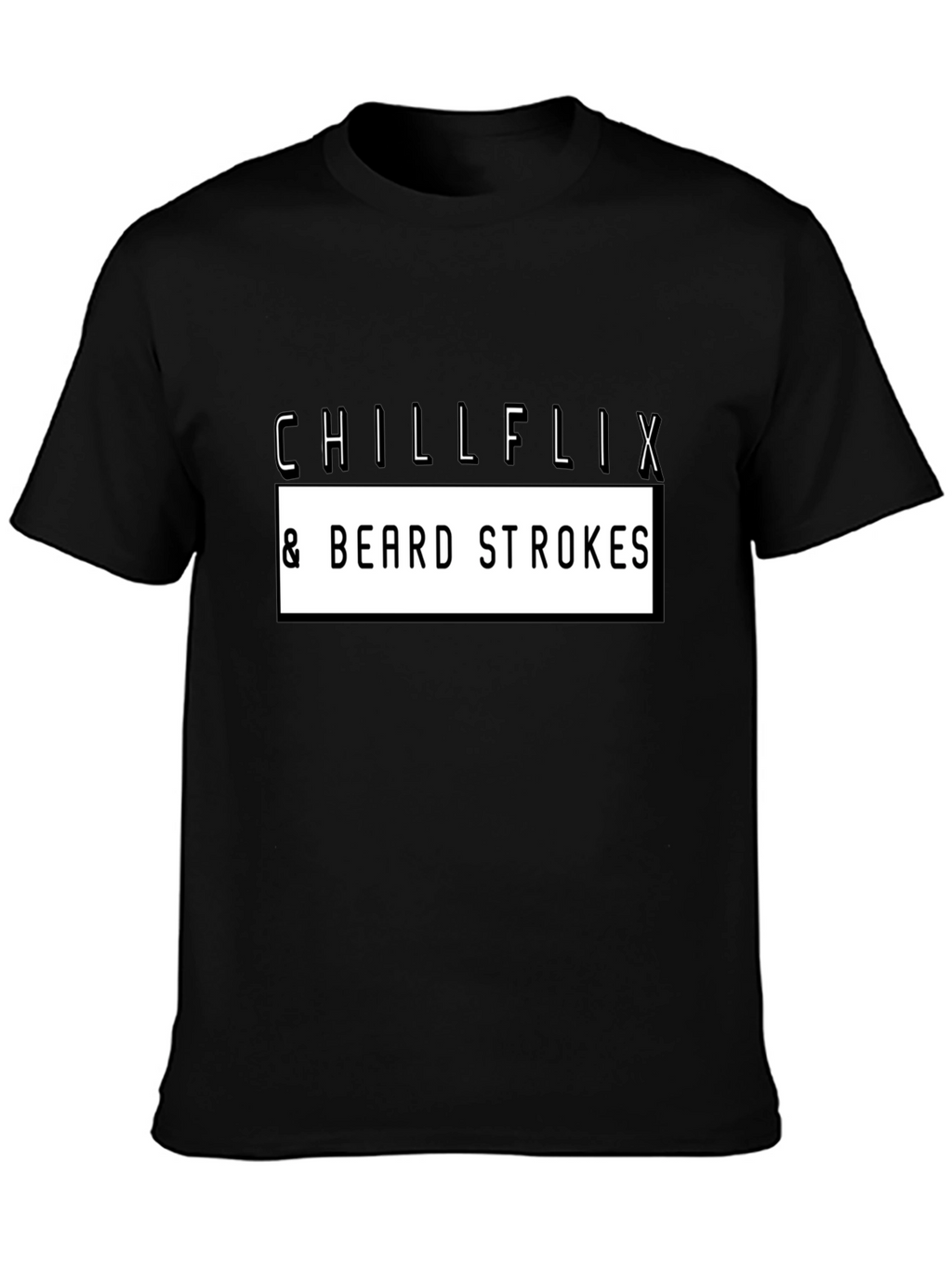 Chillflix & Beard Strokes Graphic Tee - Black