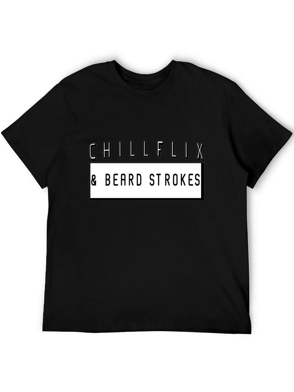 Chillflix & Beard Strokes Graphic Tee - Black
