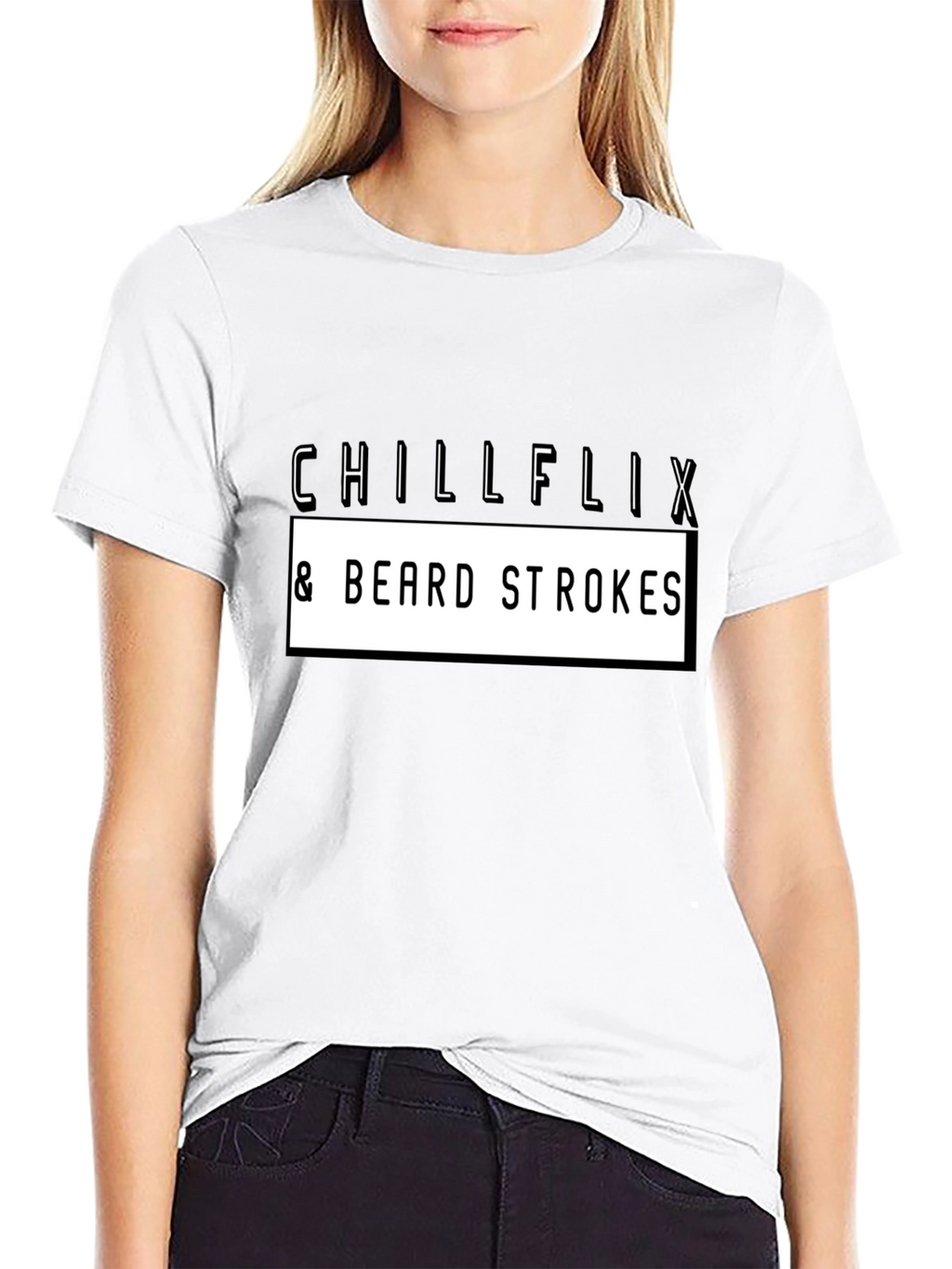 Chillflix & Beard Strokes Graphic Tee - Black