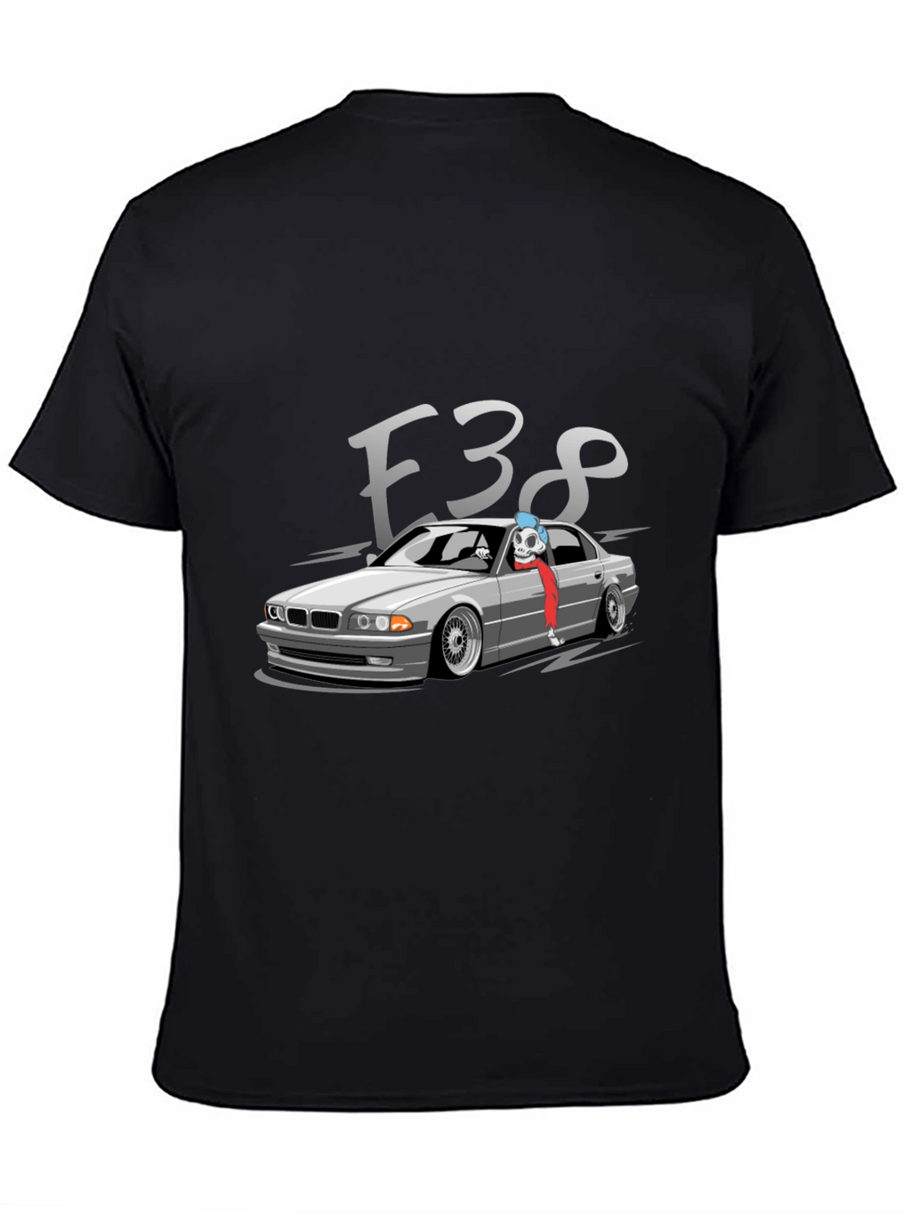E38 BMW Car Graphic Tee - Black