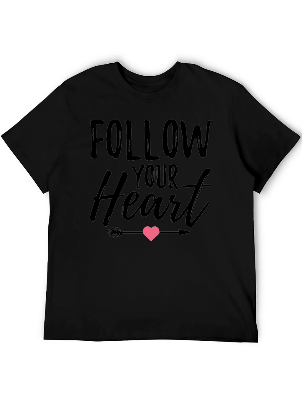 Follow Your Heart Graphic Tee - Black