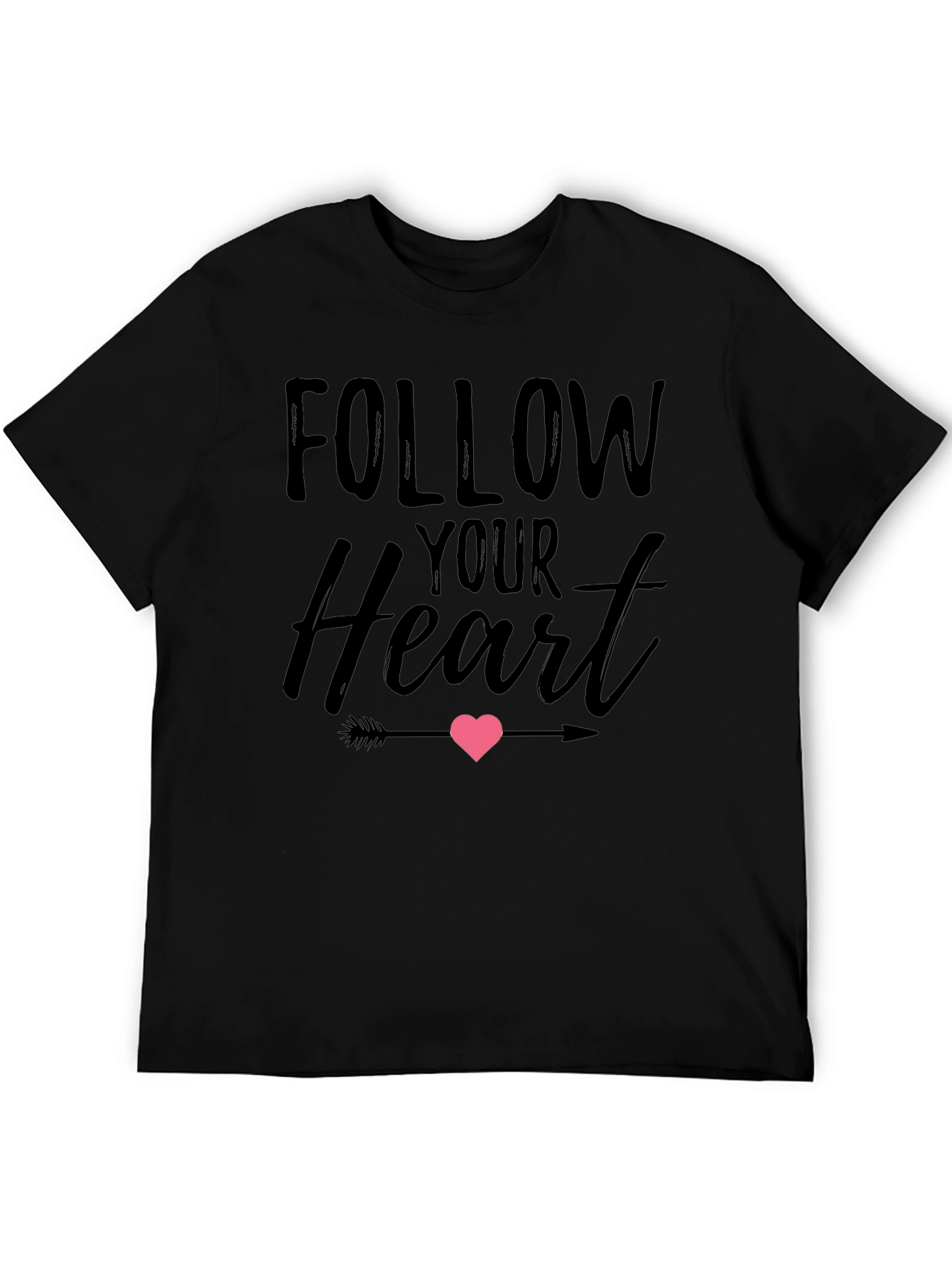 Follow Your Heart Graphic Tee - Black