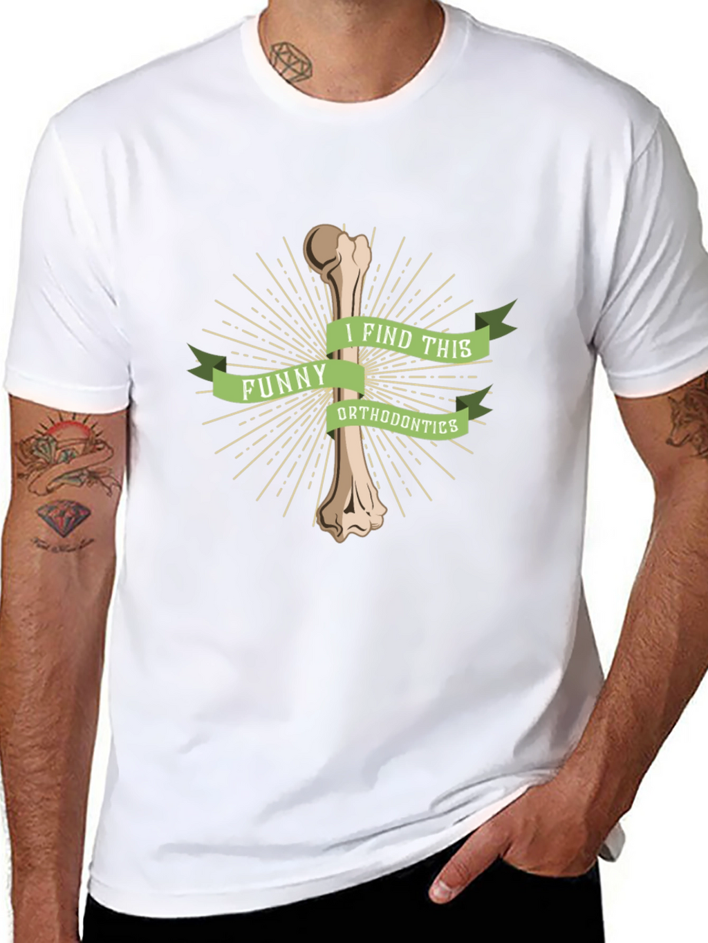 Funny Orthodontics Bone Pun T-Shirt