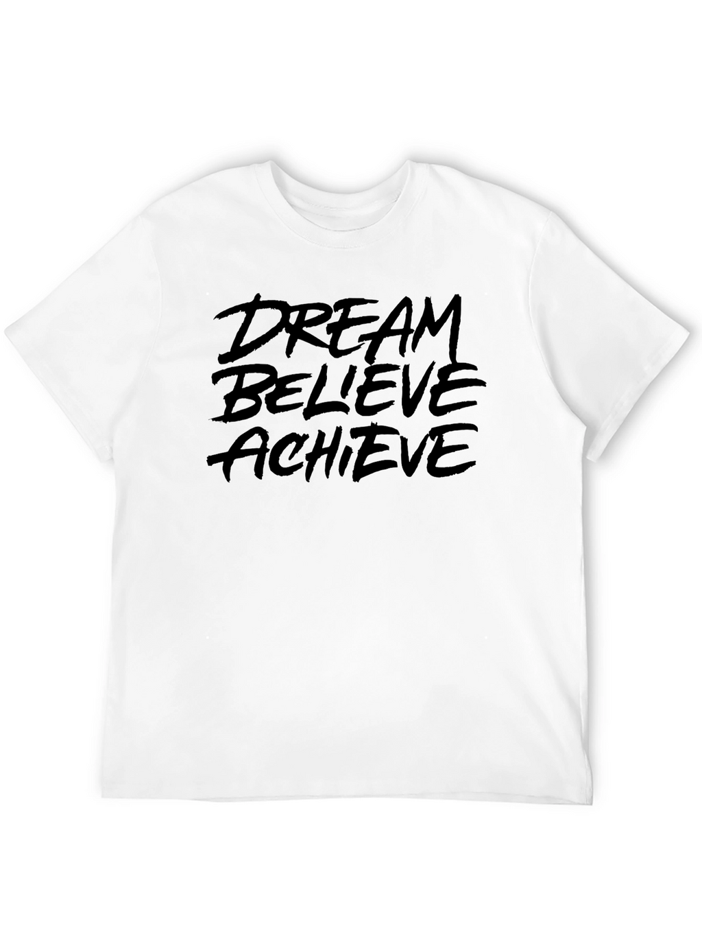 Dream Believe Achieve Black Graphic Tee