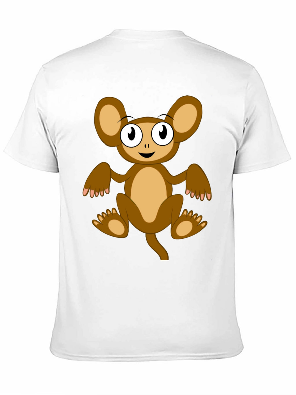 Cartoon Monkey Graphic Tee -  Unisex Black T-Shirt