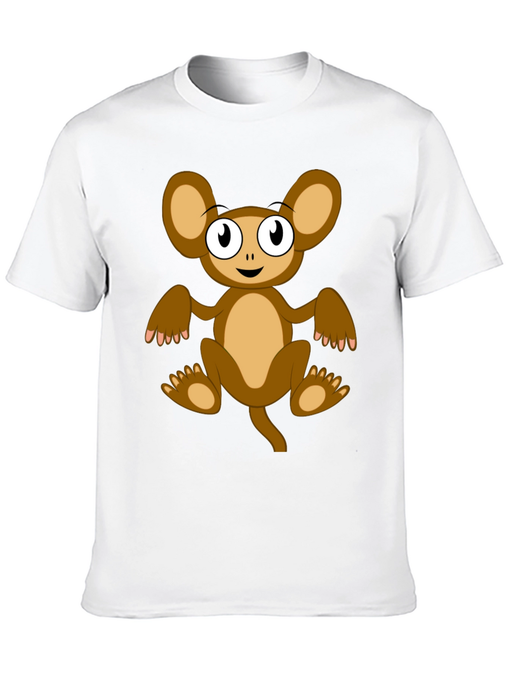 Cartoon Monkey Graphic Tee -  Unisex Black T-Shirt