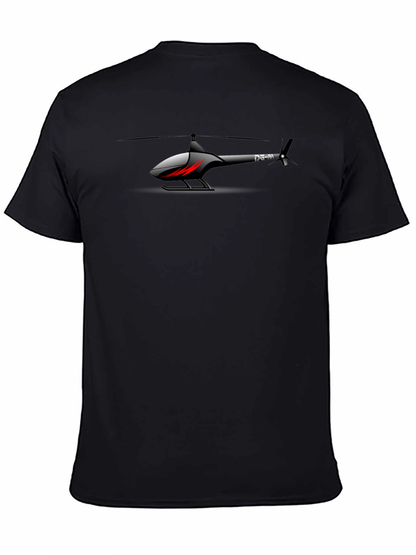 Black Helicopter Graphic Tee - Sleek Design Comfortable Fit