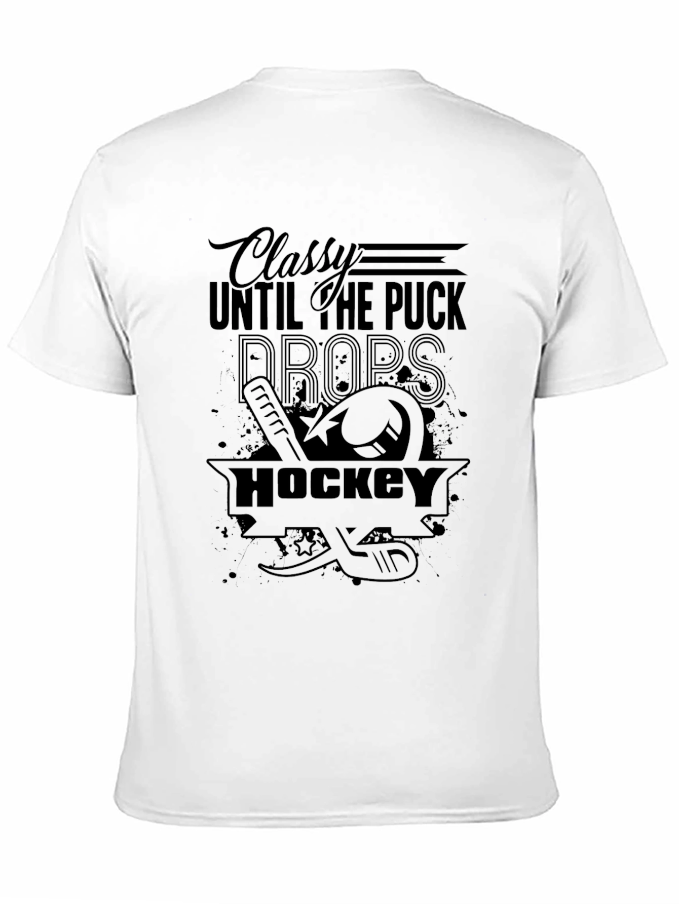 Classy Until the Puck Drops Hockey Graphic Tee