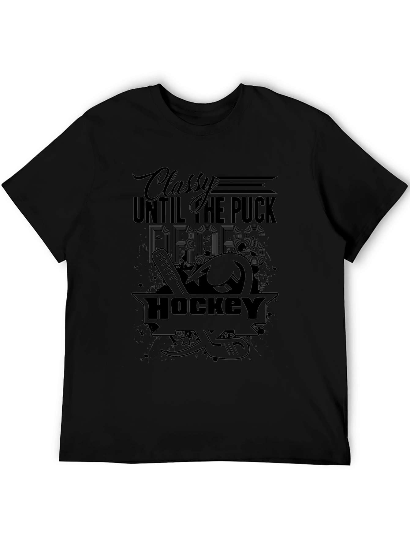Classy Until the Puck Drops Hockey Graphic Tee