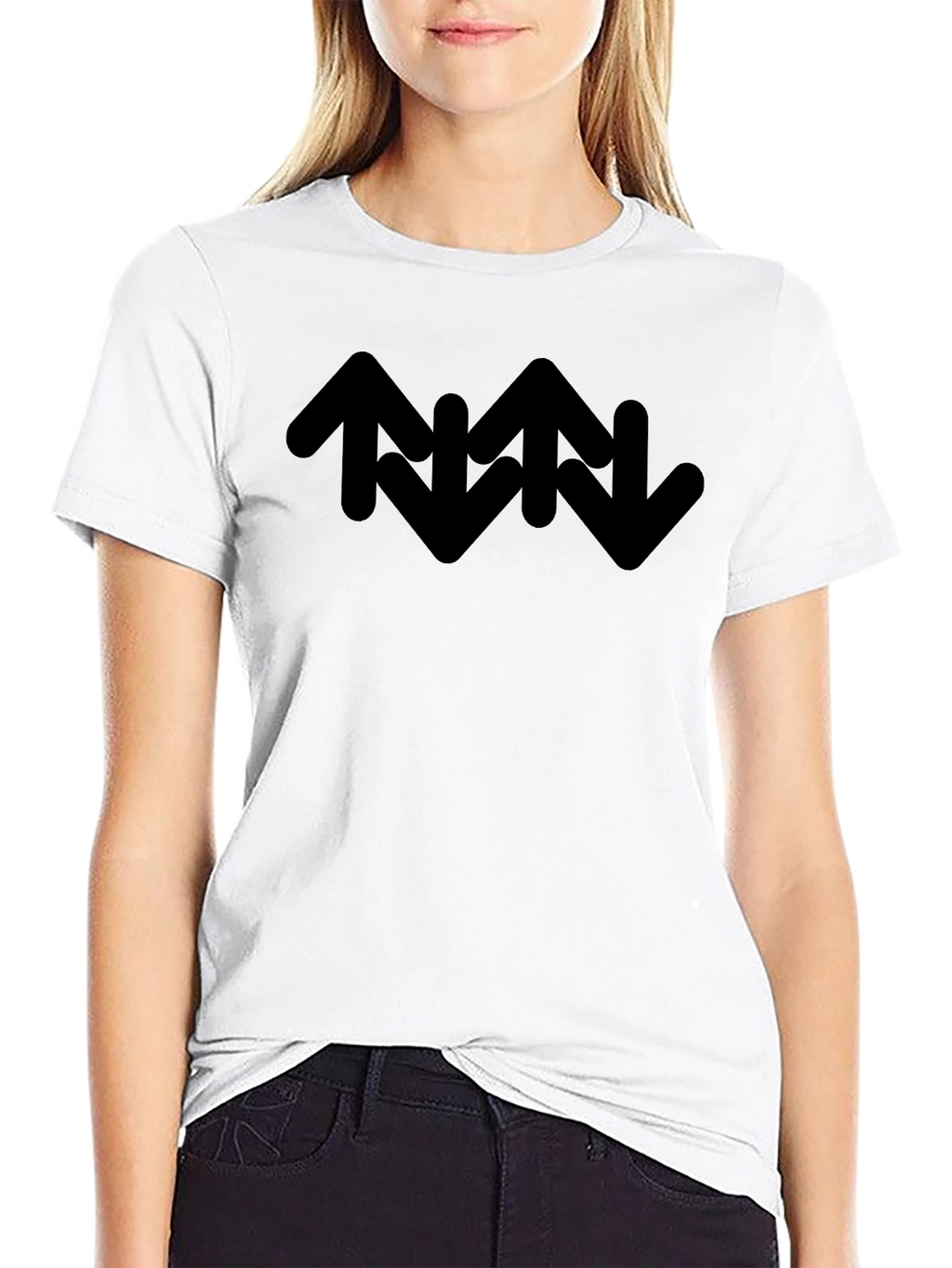 Abstract Arrow Graphic T-Shirt - Casual Style