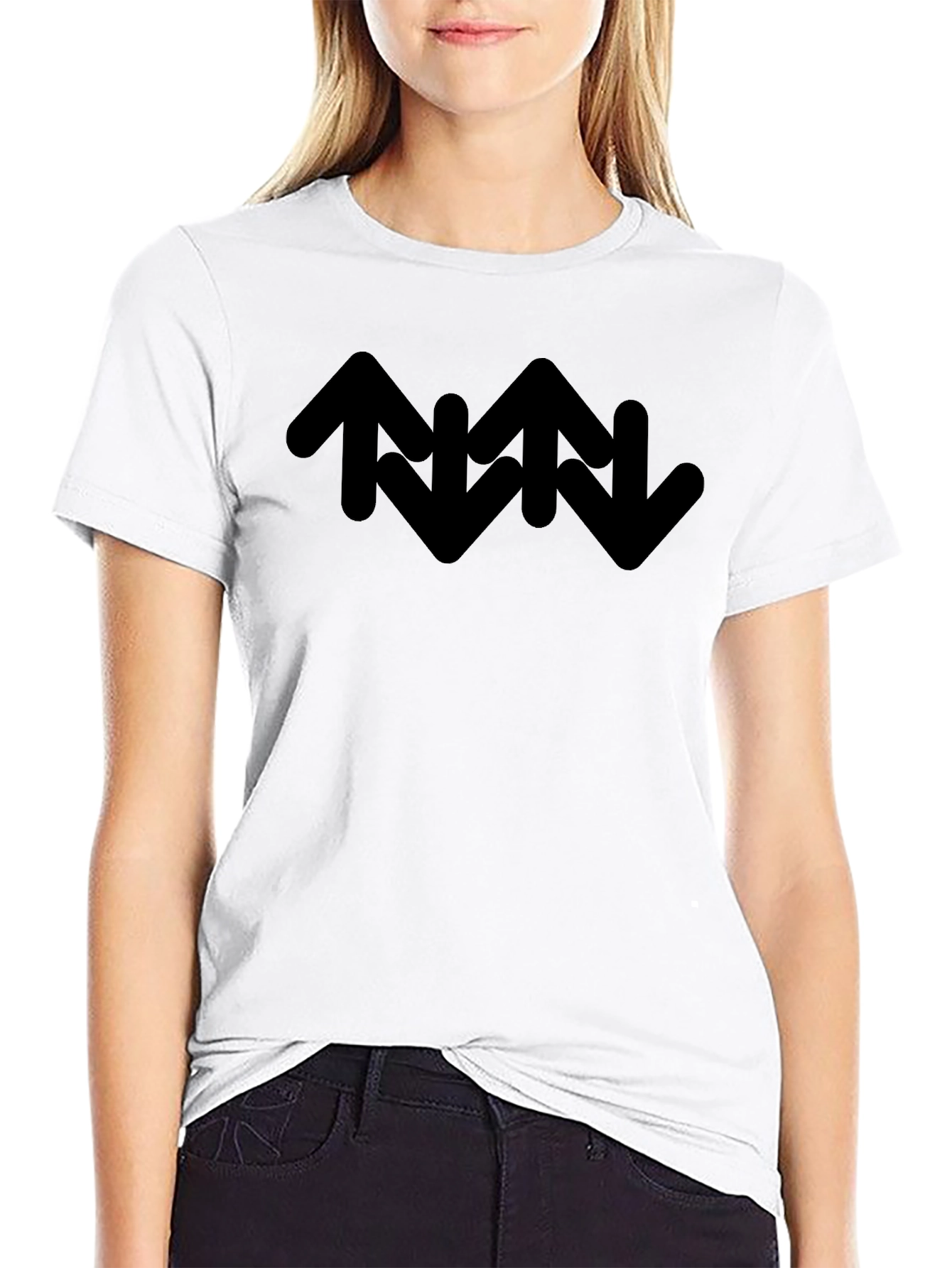 Abstract Arrow Graphic T-Shirt - Casual Style