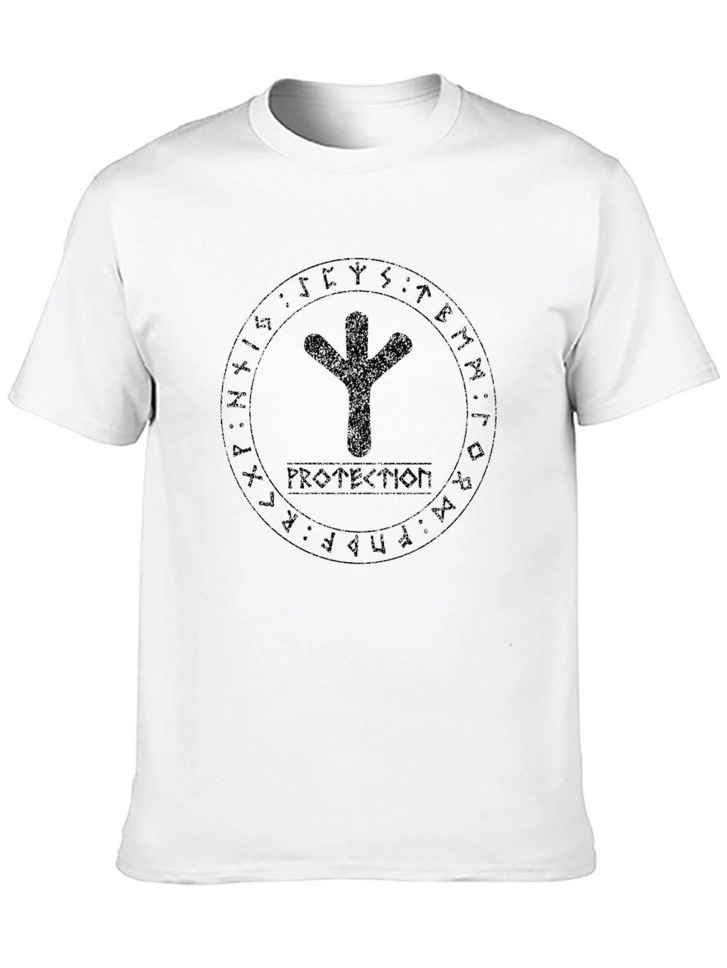Rune Protection Graphic Tee - Norse Viking Symbol