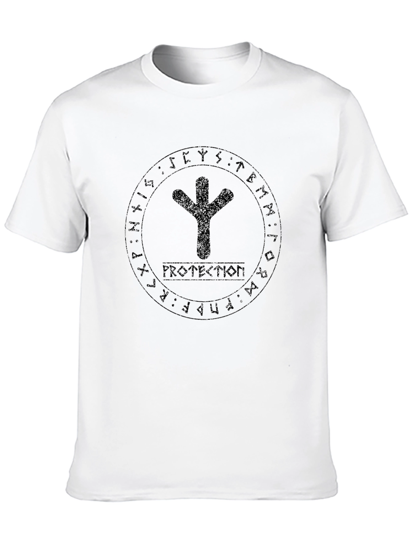 Rune Protection Graphic Tee - Norse Viking Symbol